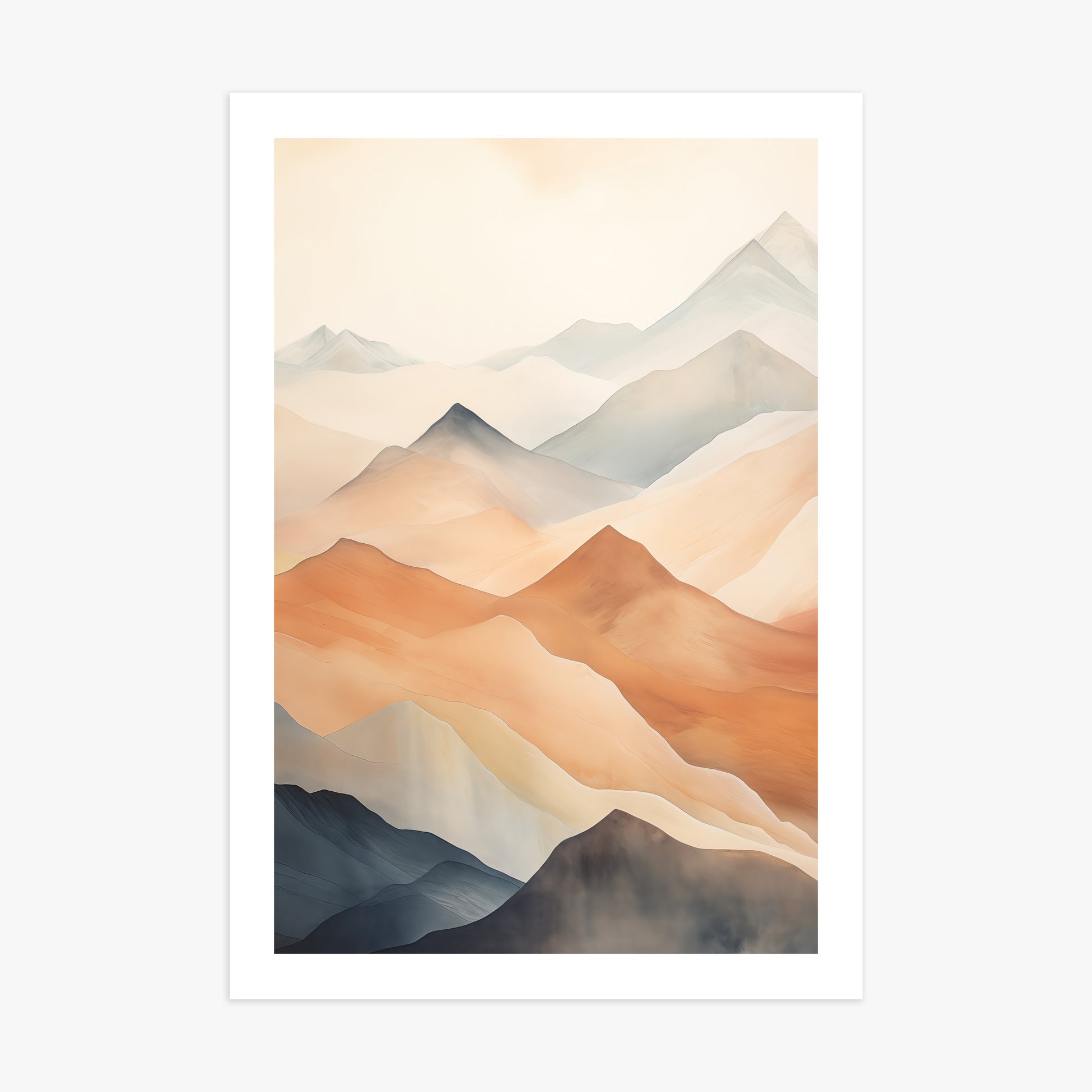 Misty Peaks, 70x100cm Printed Poster