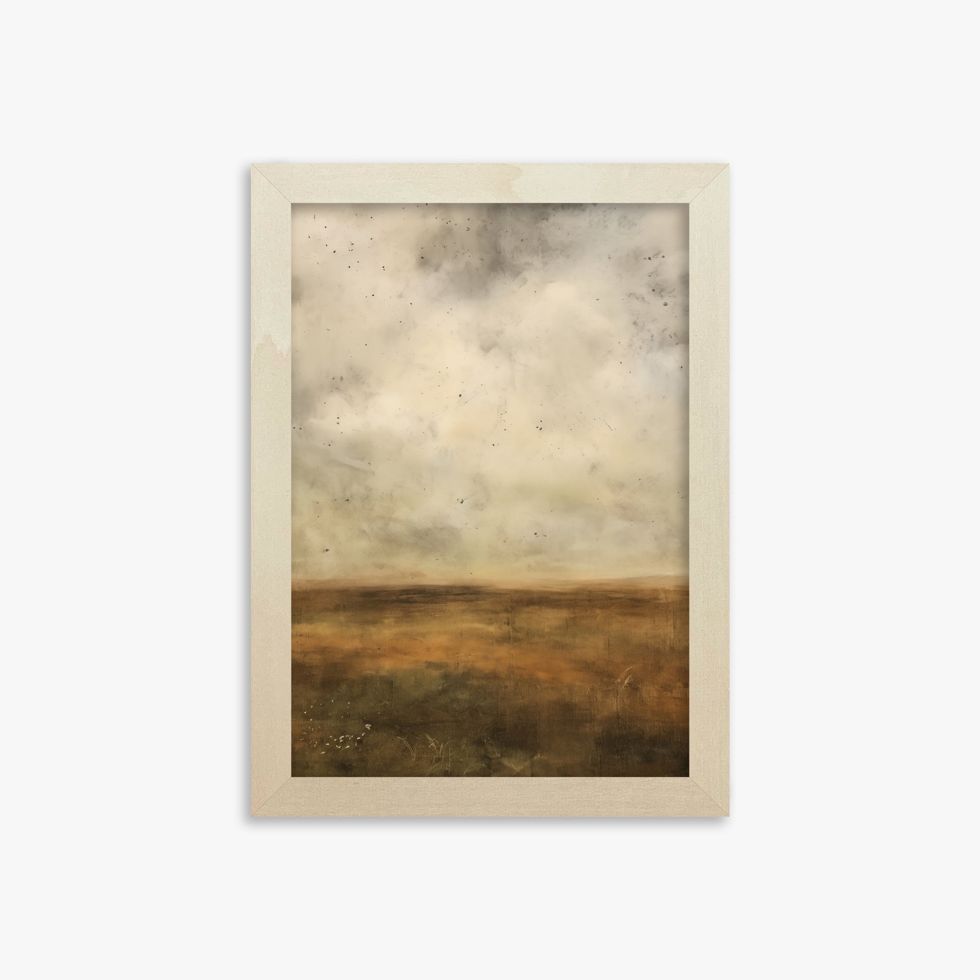 Amber Prairie Horizon, 21x30cm Framed Art Reproduction With Lime Wood Frame