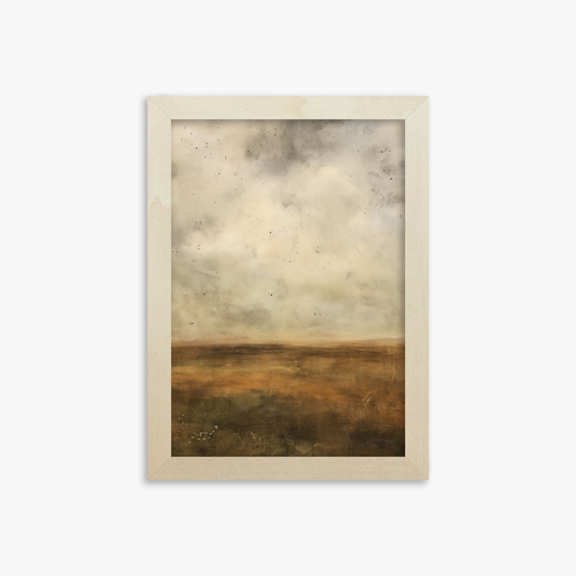 Amber Prairie Horizon, 21x30cm Framed Art Reproduction With Lime Wood Frame