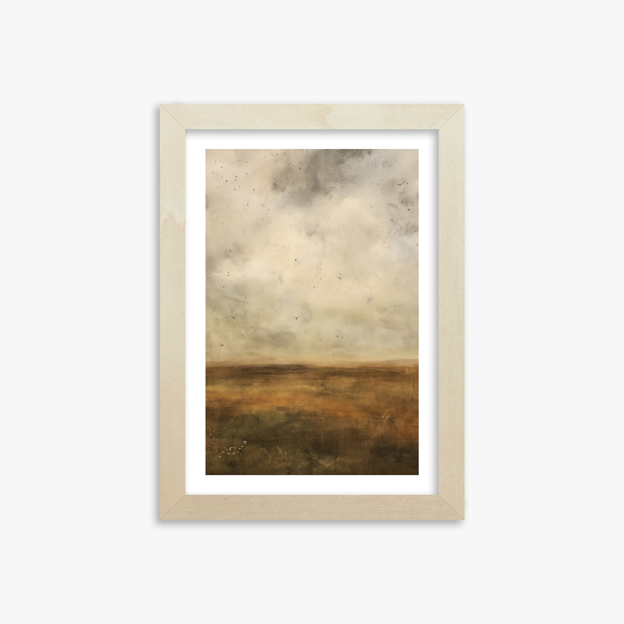 Amber Prairie Horizon, 21x30cm Framed Art Reproduction With Lime Wood Frame