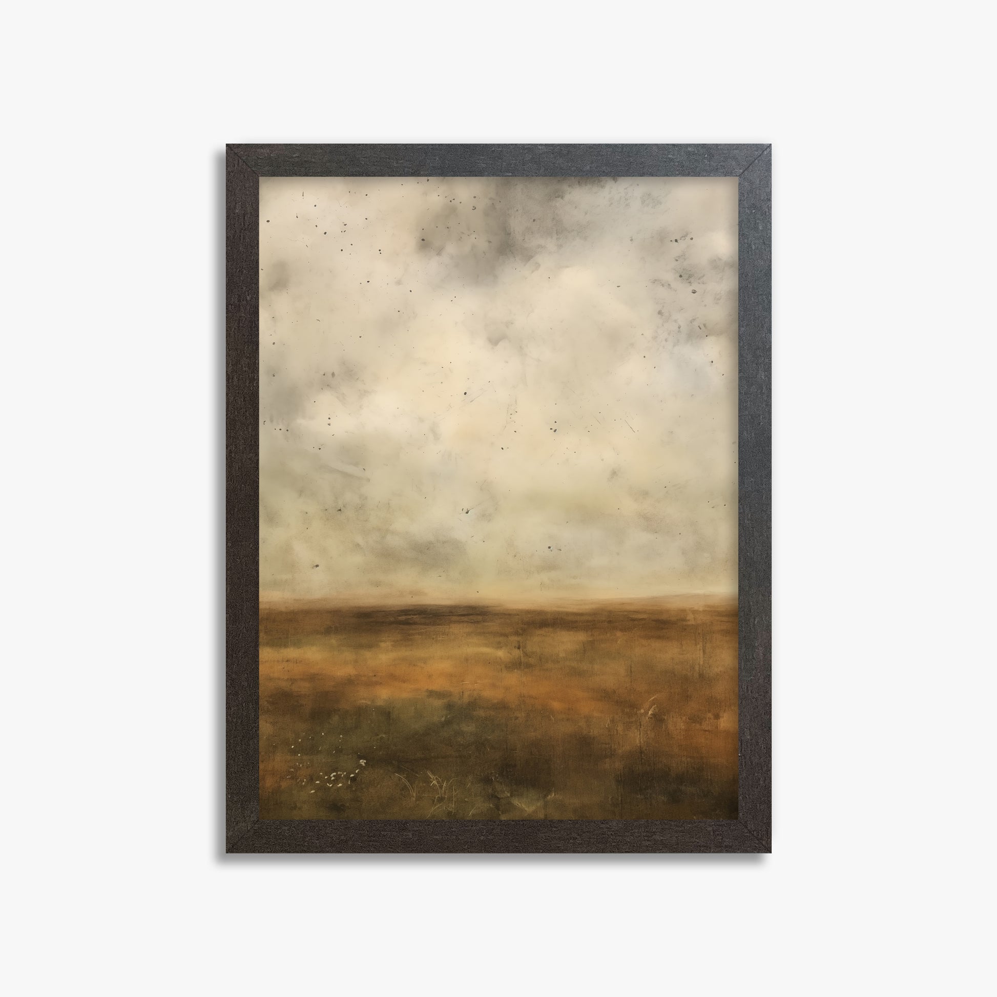 Amber Prairie Horizon, 30x40cm Framed Art Reproduction With Espresso Frame