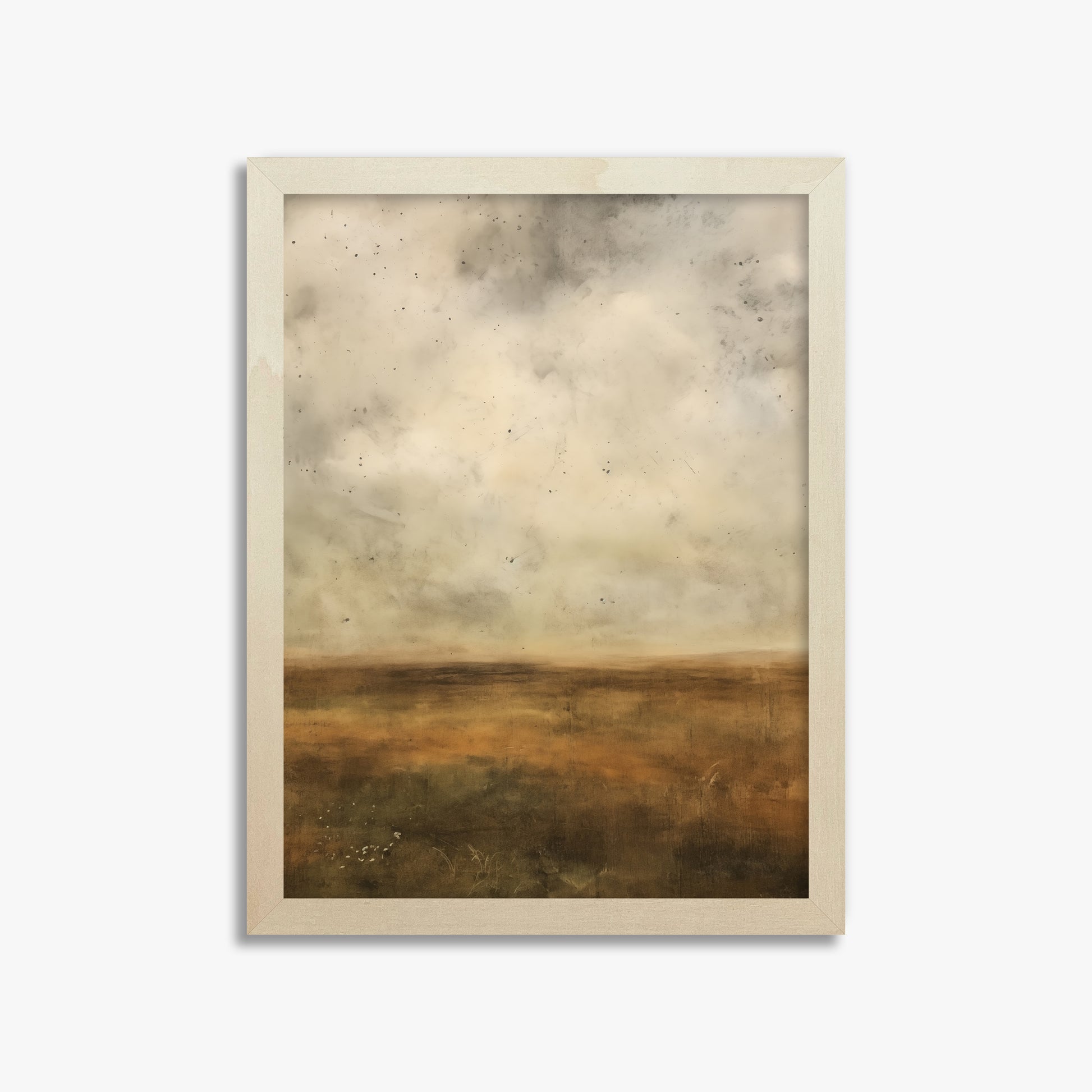 Amber Prairie Horizon, 30x40cm Framed Art Reproduction With Lime Wood Frame