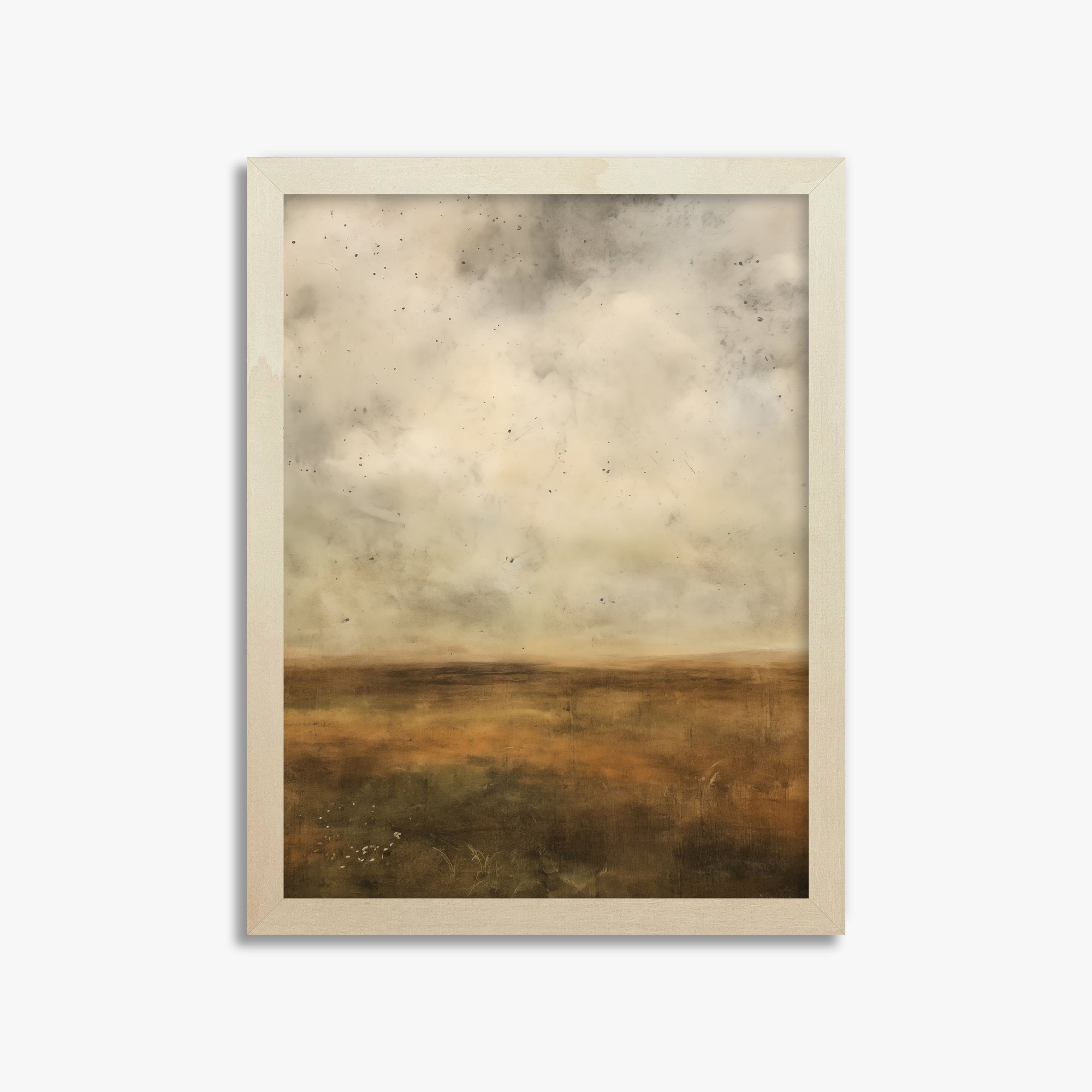 Amber Prairie Horizon, 30x40cm Framed Art Reproduction With Lime Wood Frame
