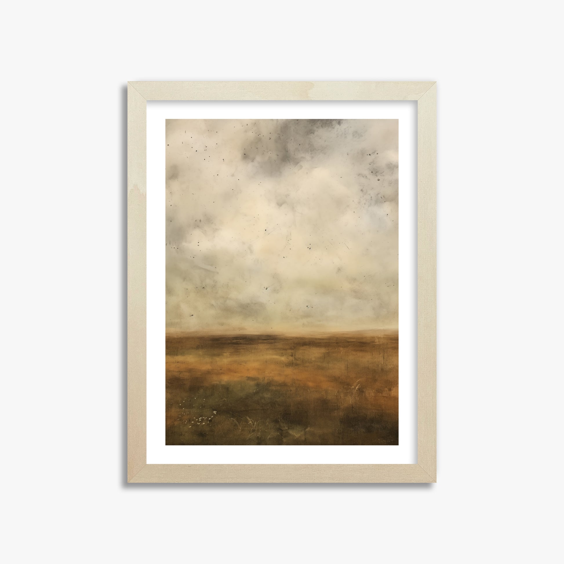 Amber Prairie Horizon, 30x40cm Framed Art Reproduction With Lime Wood Frame