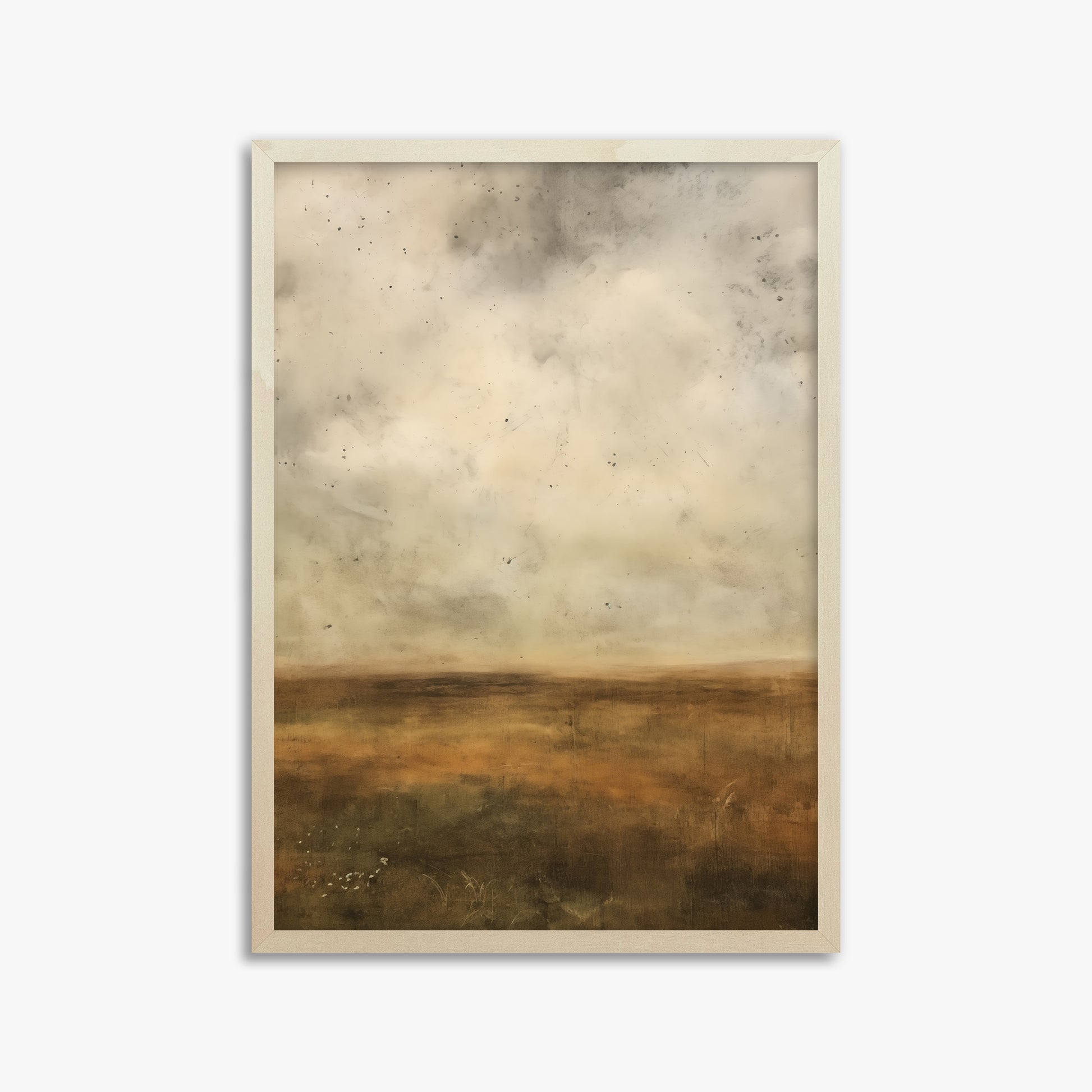 Amber Prairie Horizon, 50x70cm Framed Art Reproduction With Lime Wood Frame