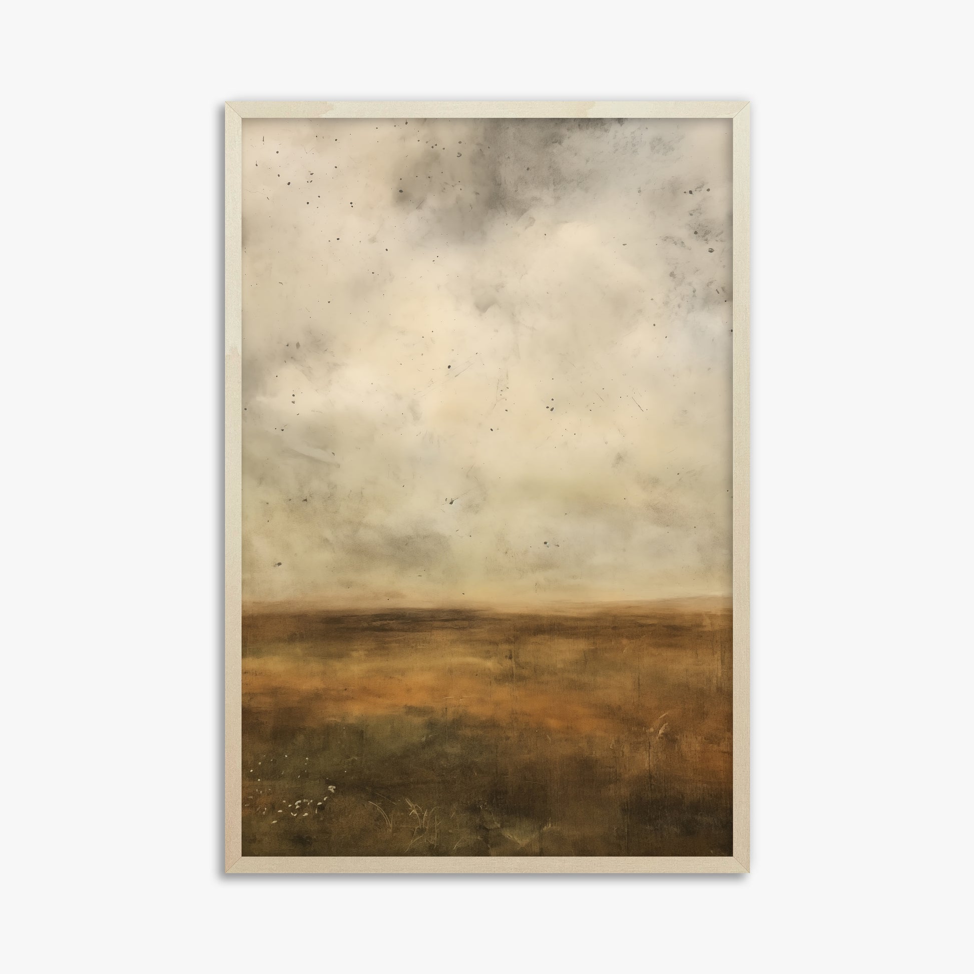 Amber Prairie Horizon, 61x91cm Framed Art Reproduction With Lime Wood Frame