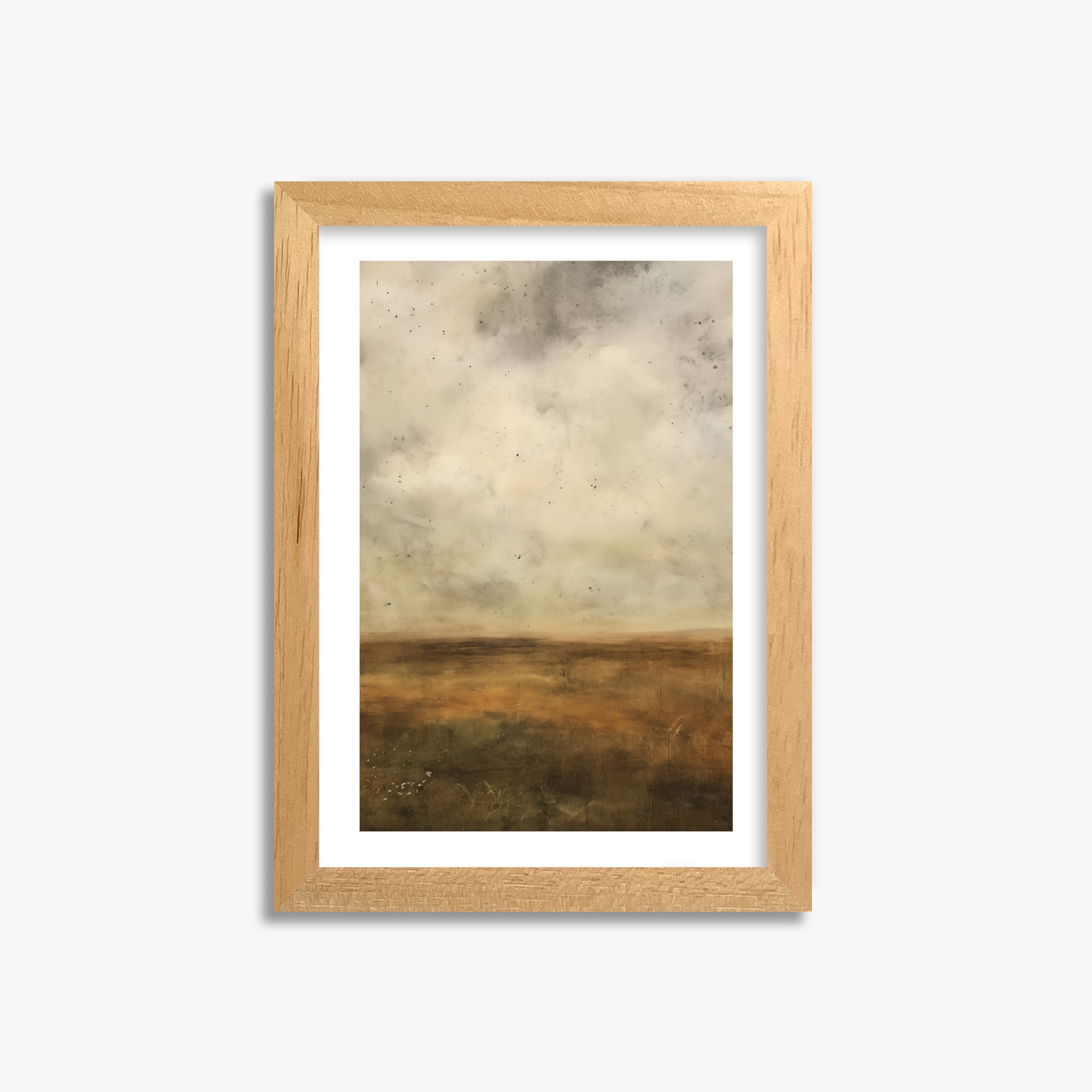 Amber Prairie Horizon, 21x30cm Oak Framed Art Reproduction