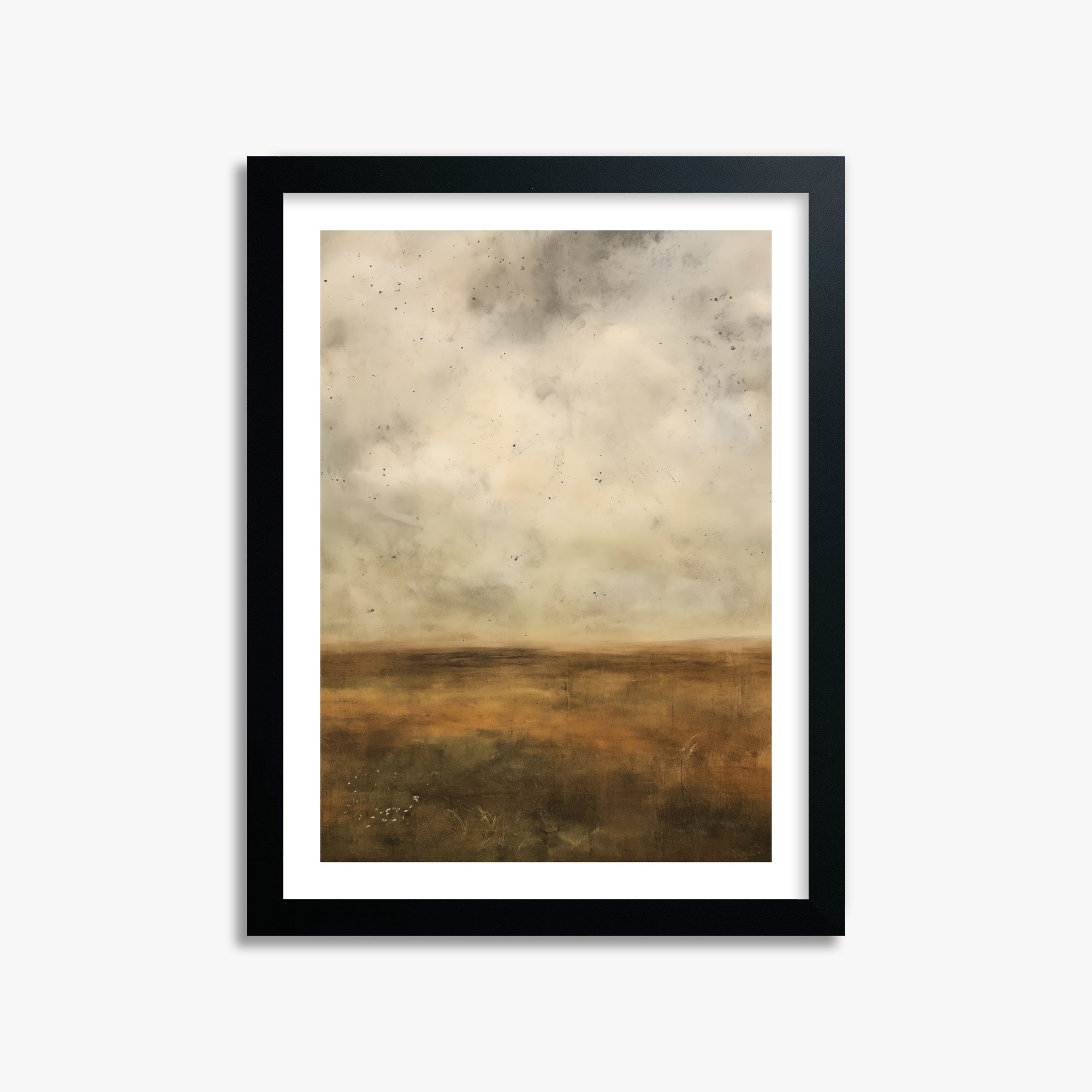 Amber Prairie Horizon, 30x40cm Black Framed Art Reproduction