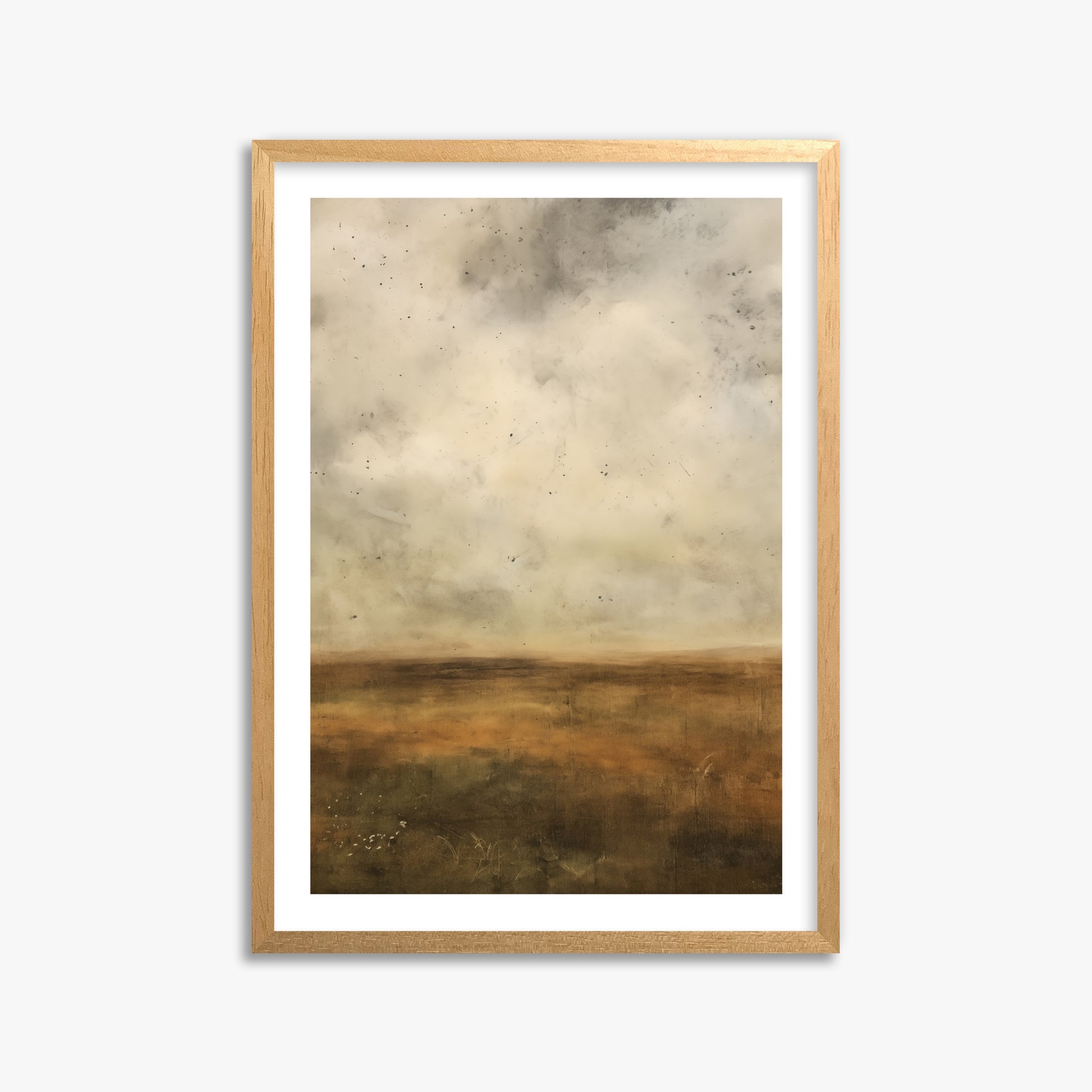 Amber Prairie Horizon, 50x70cm Oak Framed Art Reproduction