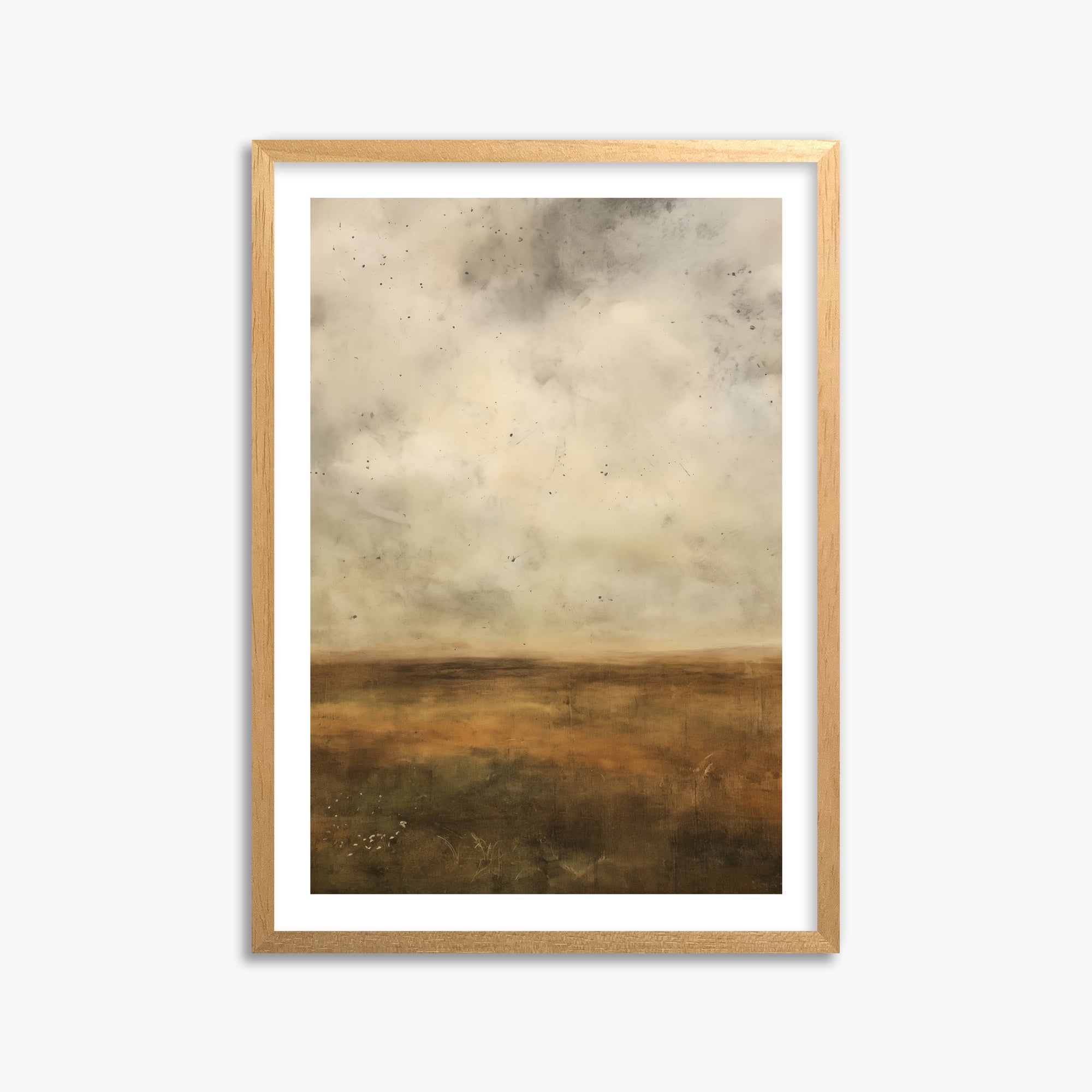 Amber Prairie Horizon, 50x70cm Oak Framed Art Reproduction