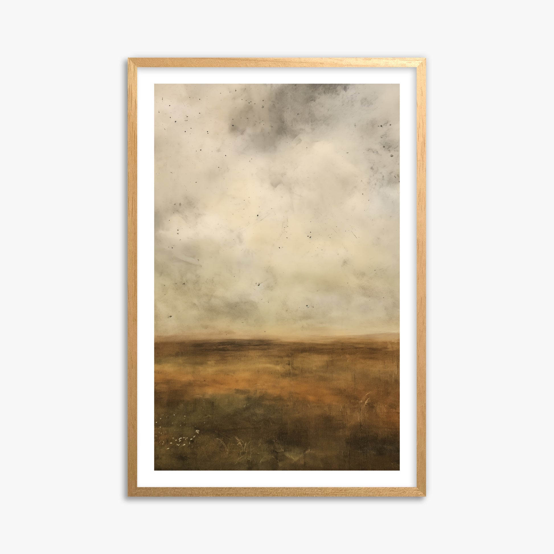 Amber Prairie Horizon, 61x91cm Oak Framed Art Reproduction
