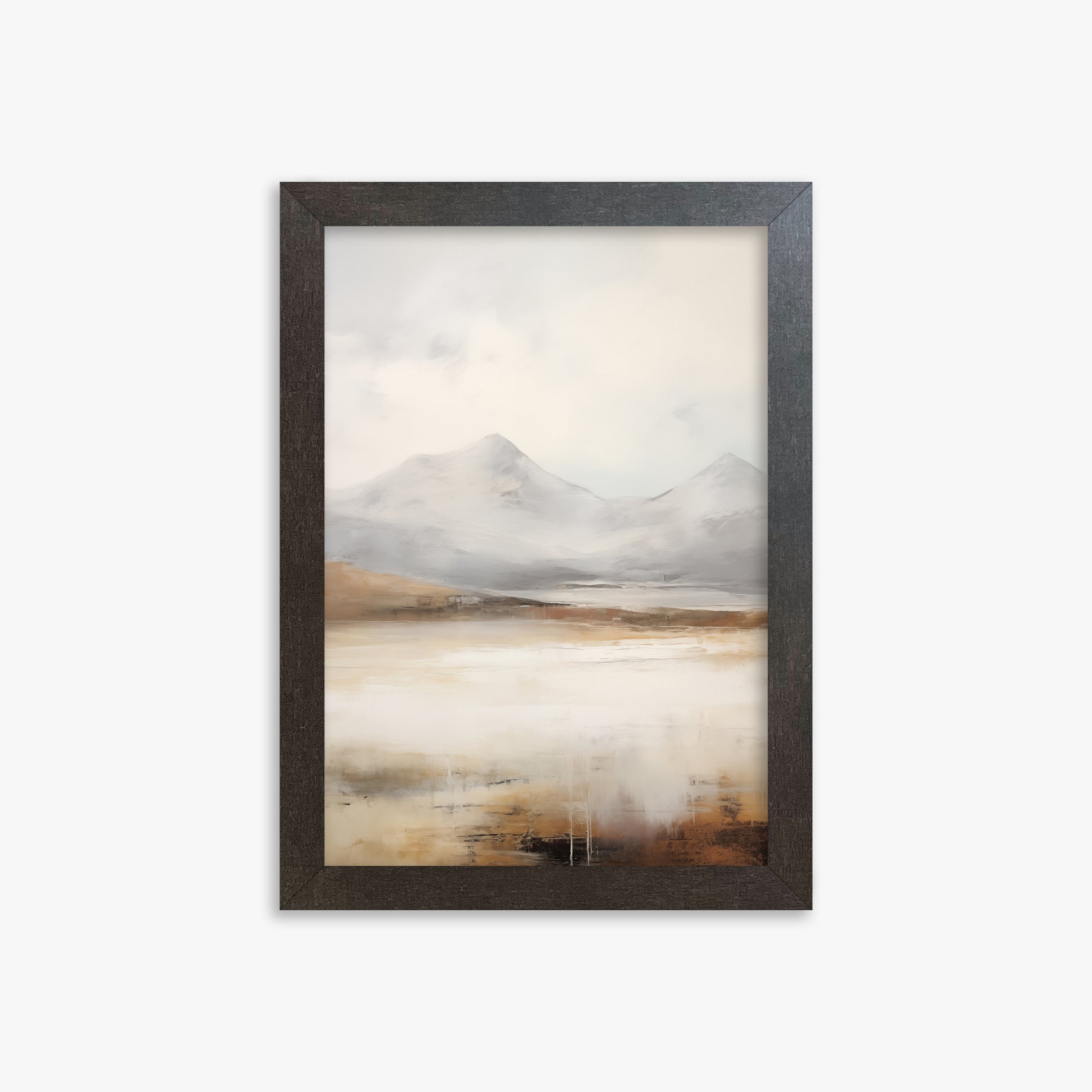 Serene Highlands, 21x30cm Framed Art Reproduction With Espresso Frame