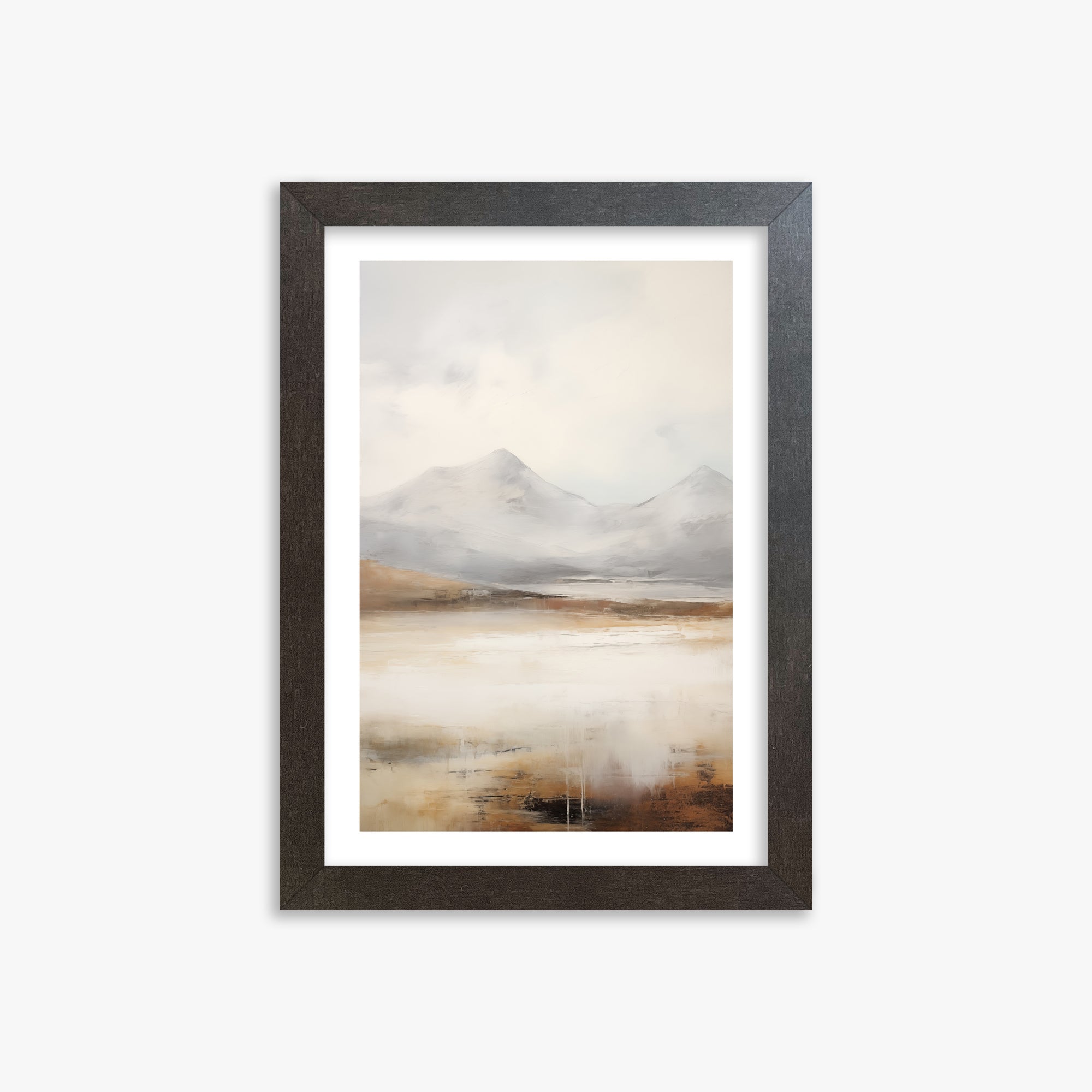Serene Highlands, 21x30cm Framed Art Reproduction With Espresso Frame