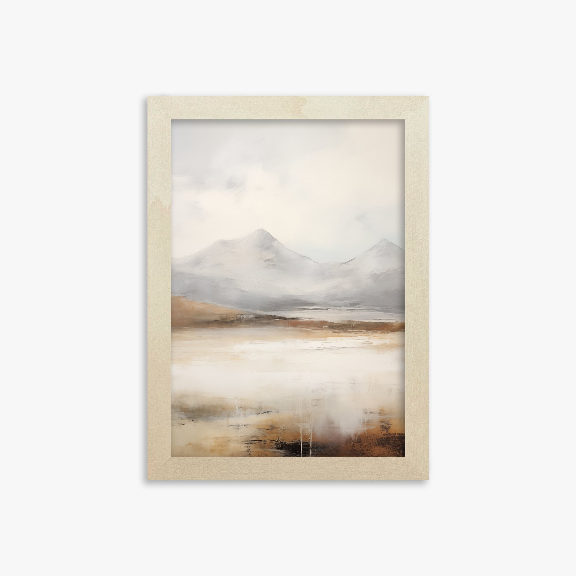 Serene Highlands, 21x30cm Framed Art Reproduction With Lime Wood Frame