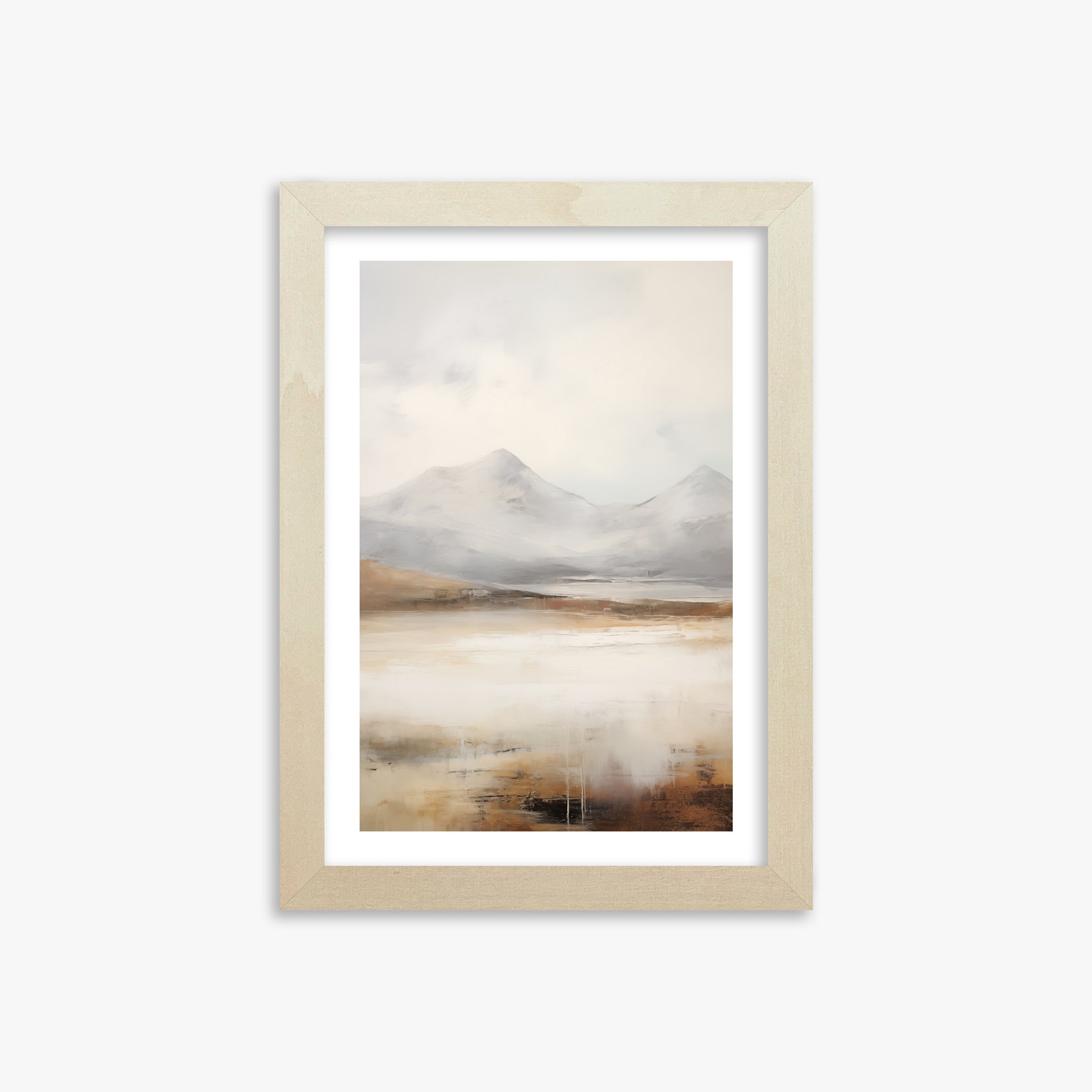Serene Highlands, 21x30cm Framed Art Reproduction With Lime Wood Frame