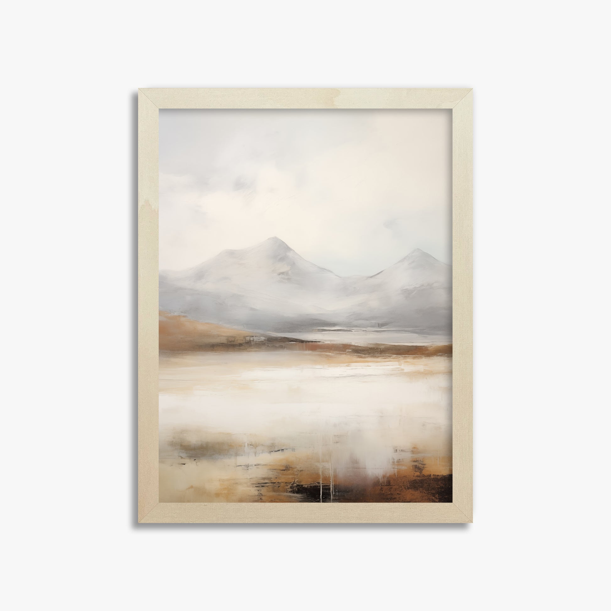 Serene Highlands, 30x40cm Framed Art Reproduction With Lime Wood Frame