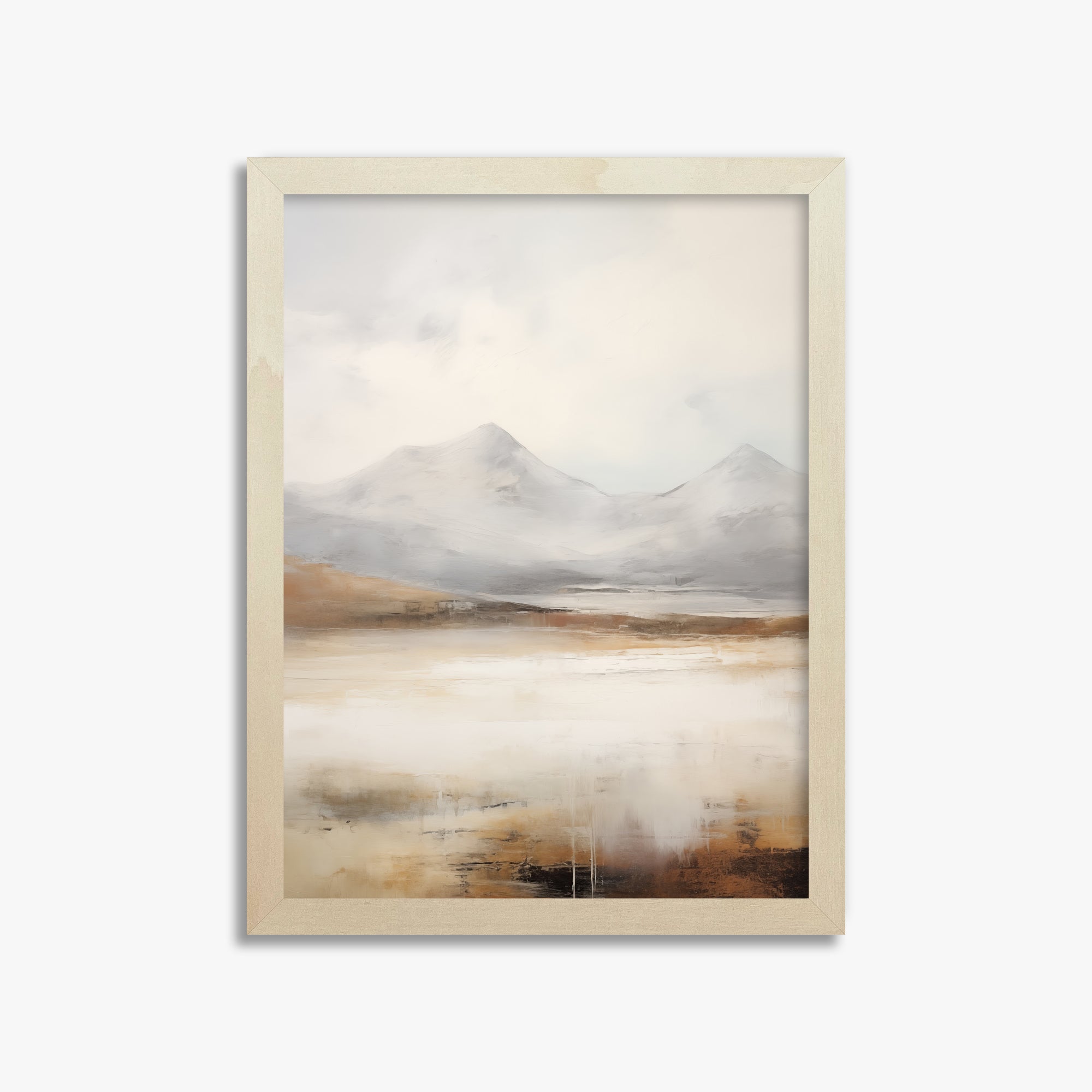 Serene Highlands, 30x40cm Framed Art Reproduction With Lime Wood Frame