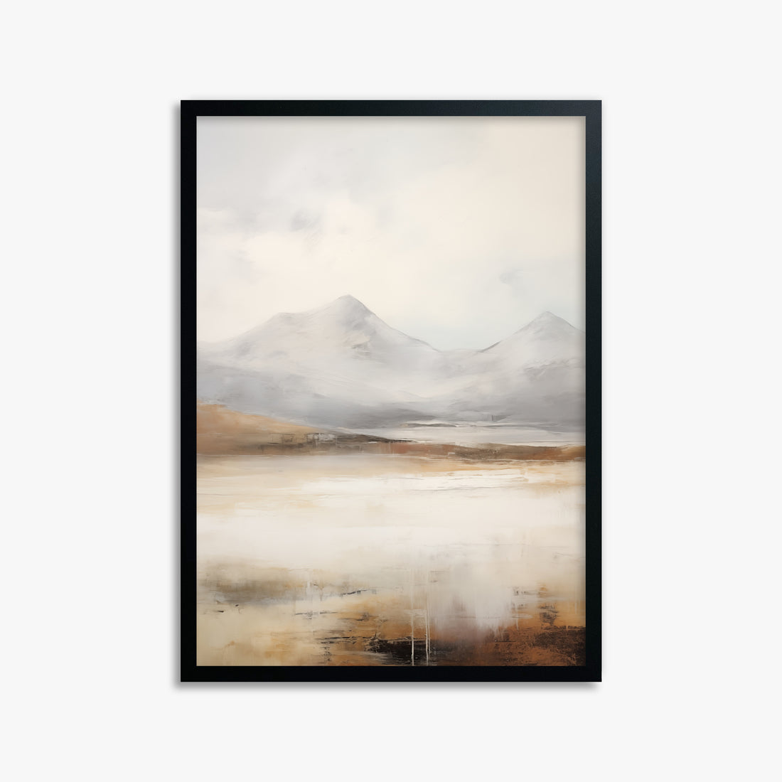 Serene Highlands, 50x70cm Framed Poster With Black Frame