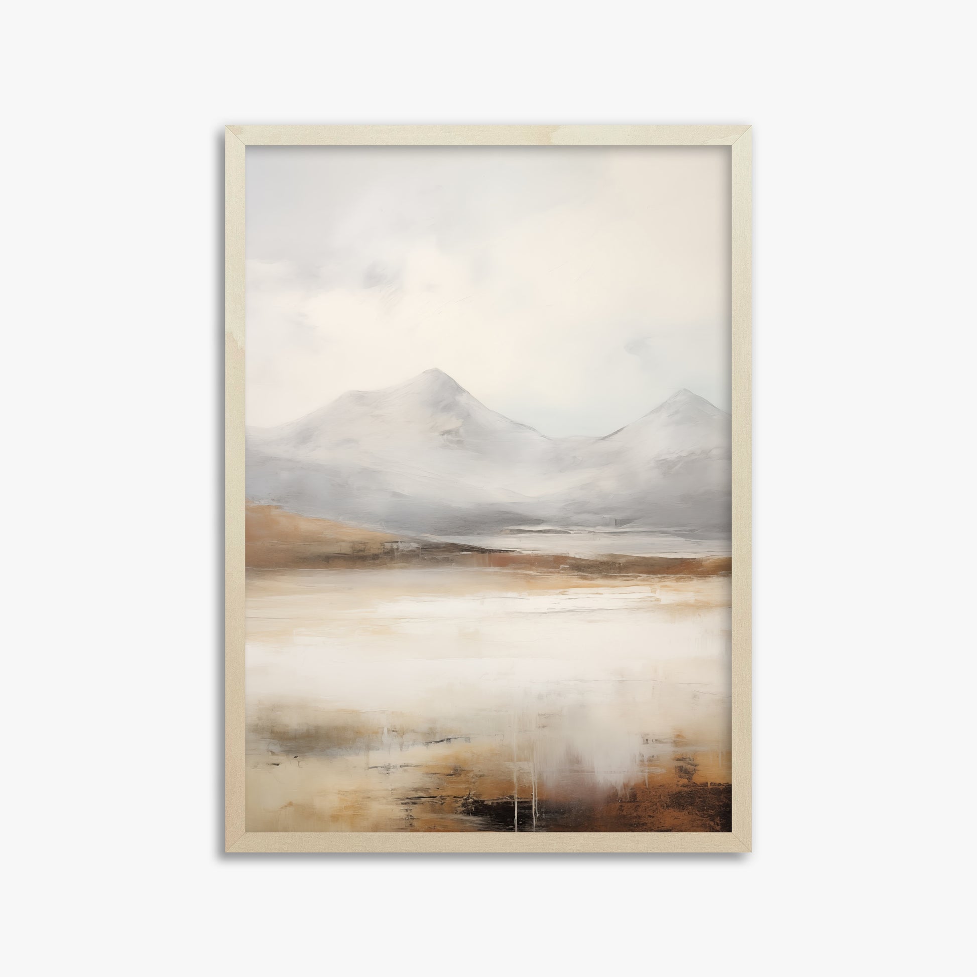 Serene Highlands, 50x70cm Framed Art Reproduction With Lime Wood Frame