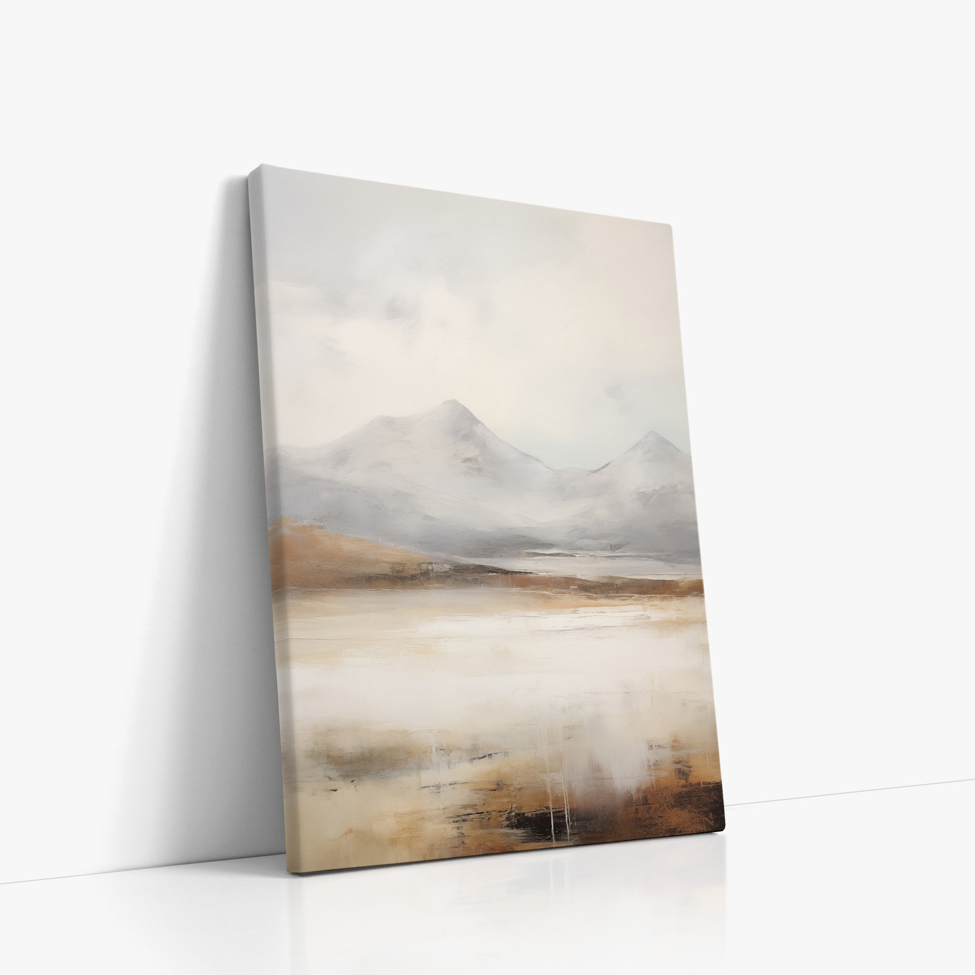 Serene Highlands, 50x70cm Satin Canvas Art Reproduction Left Angle