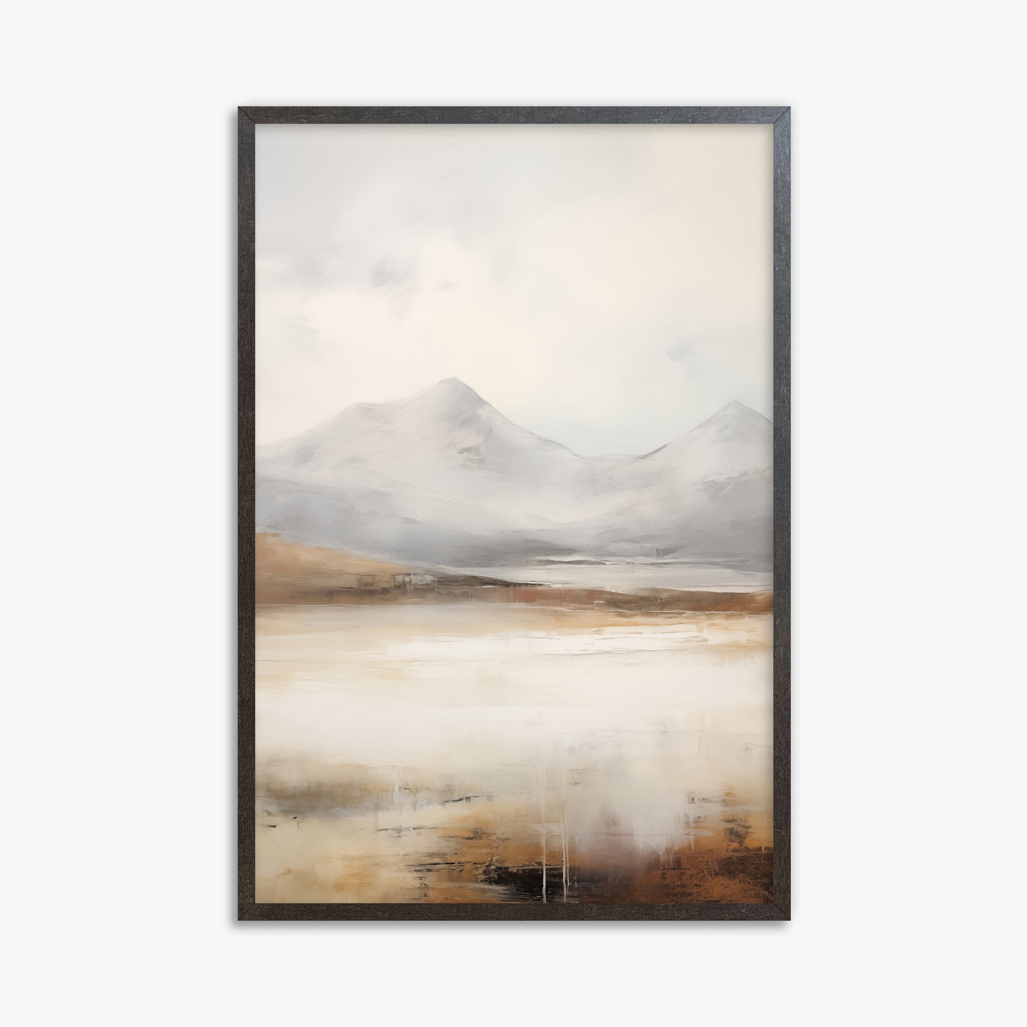 Serene Highlands, 61x91cm Framed Art Reproduction With Espresso Frame