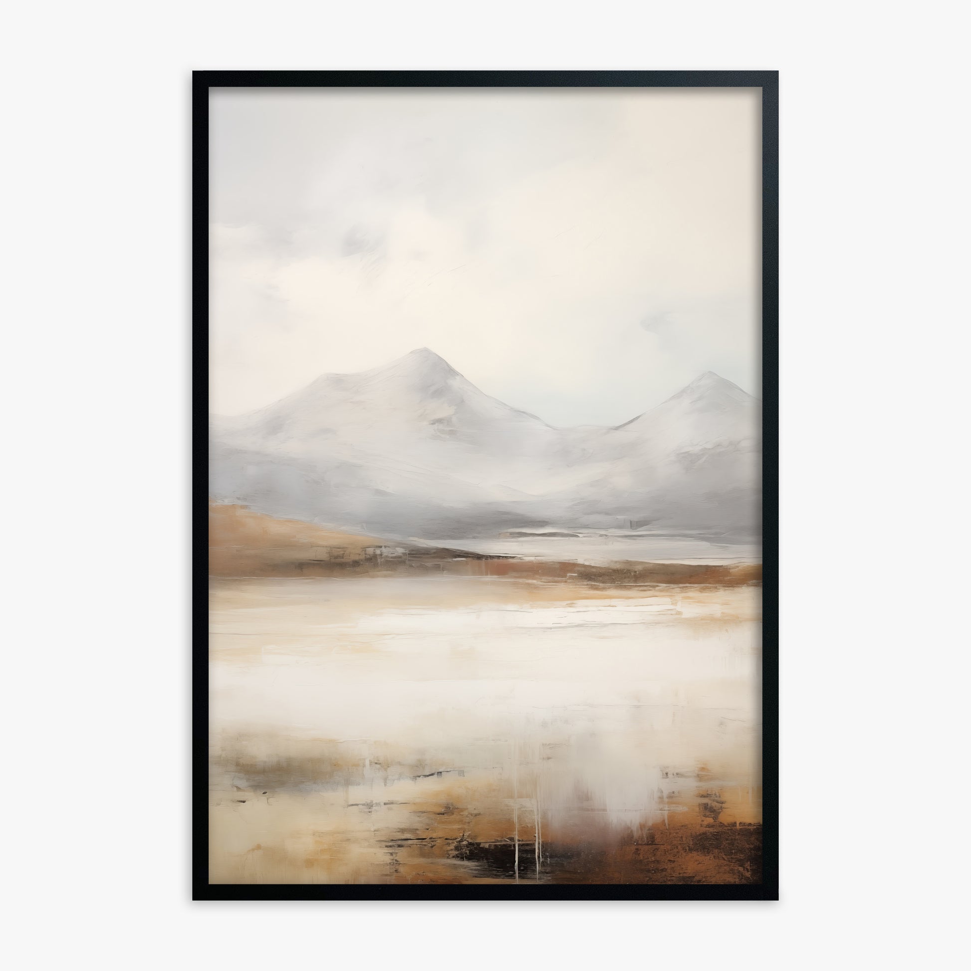 Serene Highlands, Black Framed Poster With Black Frame