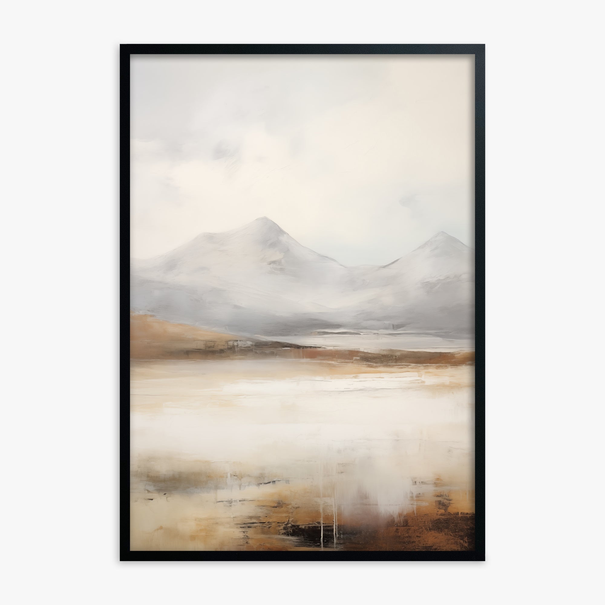 Serene Highlands, Black Framed Poster With Black Frame