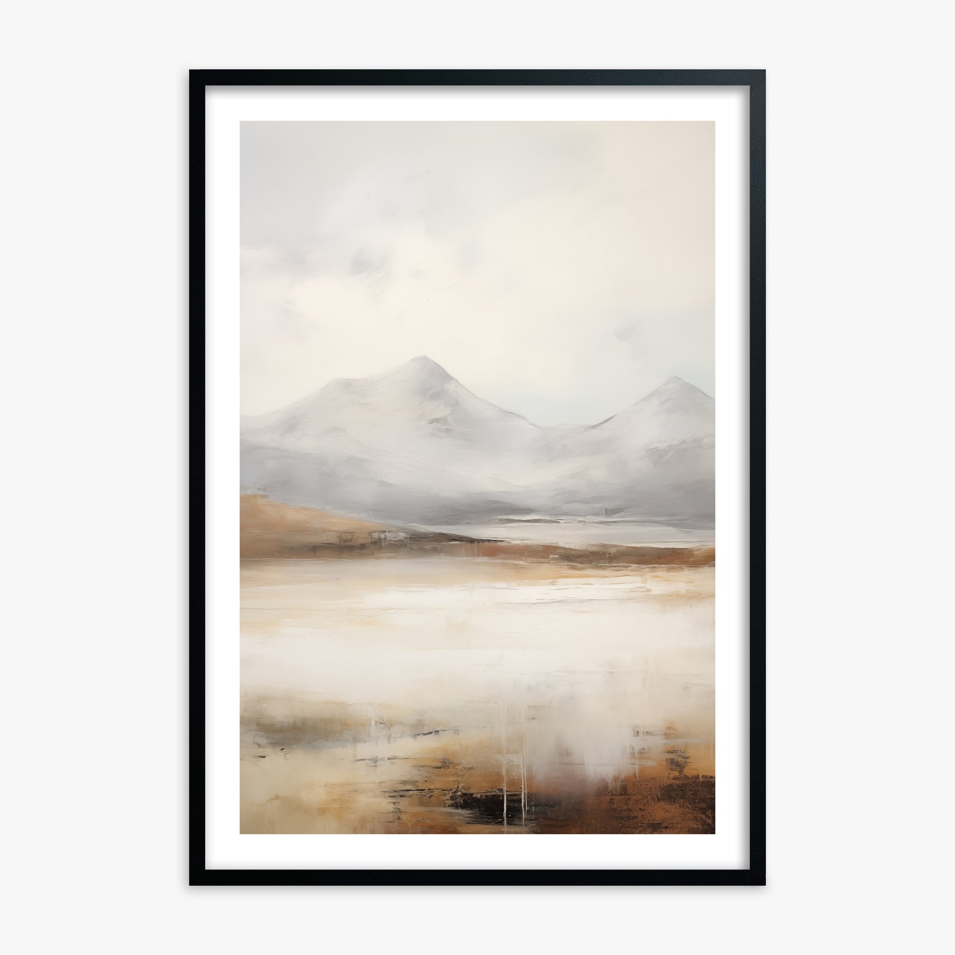 Serene Highlands, Black Framed Poster With Black Frame