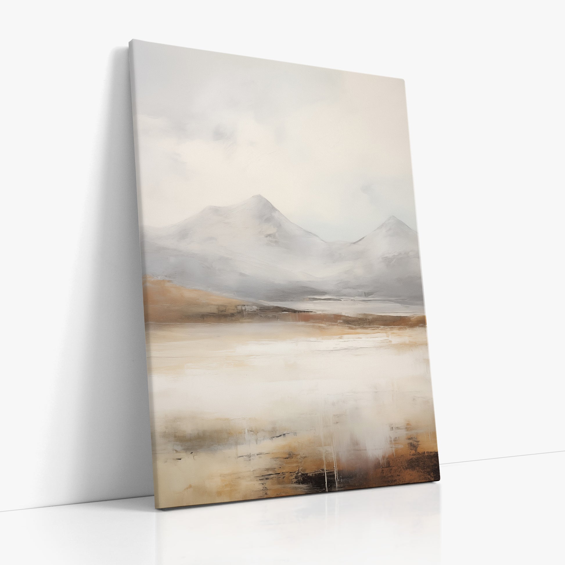 Serene Highlands, 70x100cm Satin Canvas Art Reproduction Left Angle