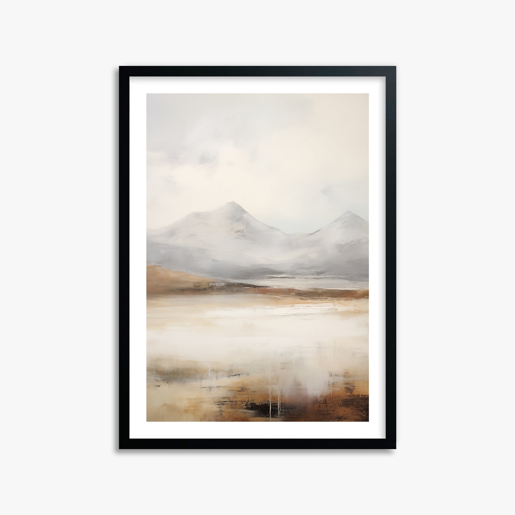 Serene Highlands, 50x70cm Black Framed Art Reproduction