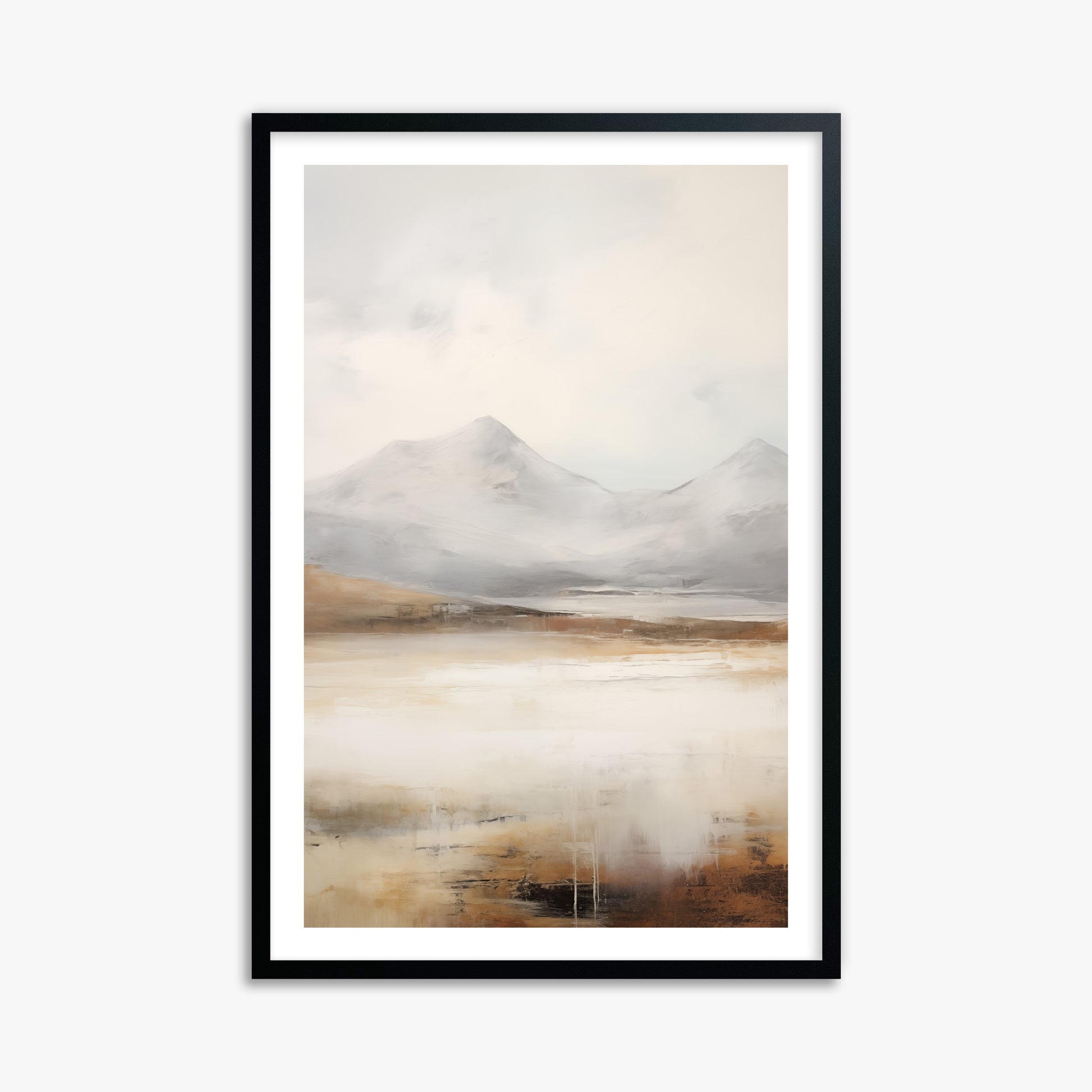 Serene Highlands, 61x91cm Black Framed Art Reproduction