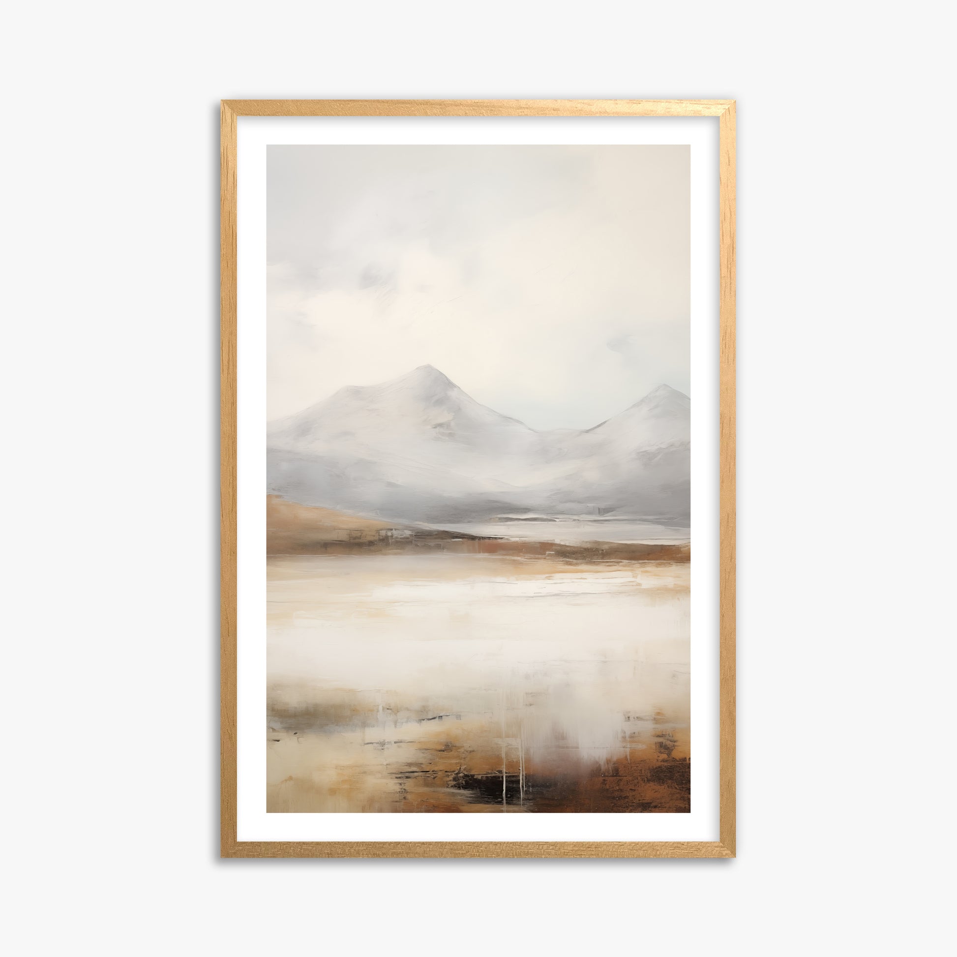 Serene Highlands, 61x91cm Oak Framed Art Reproduction