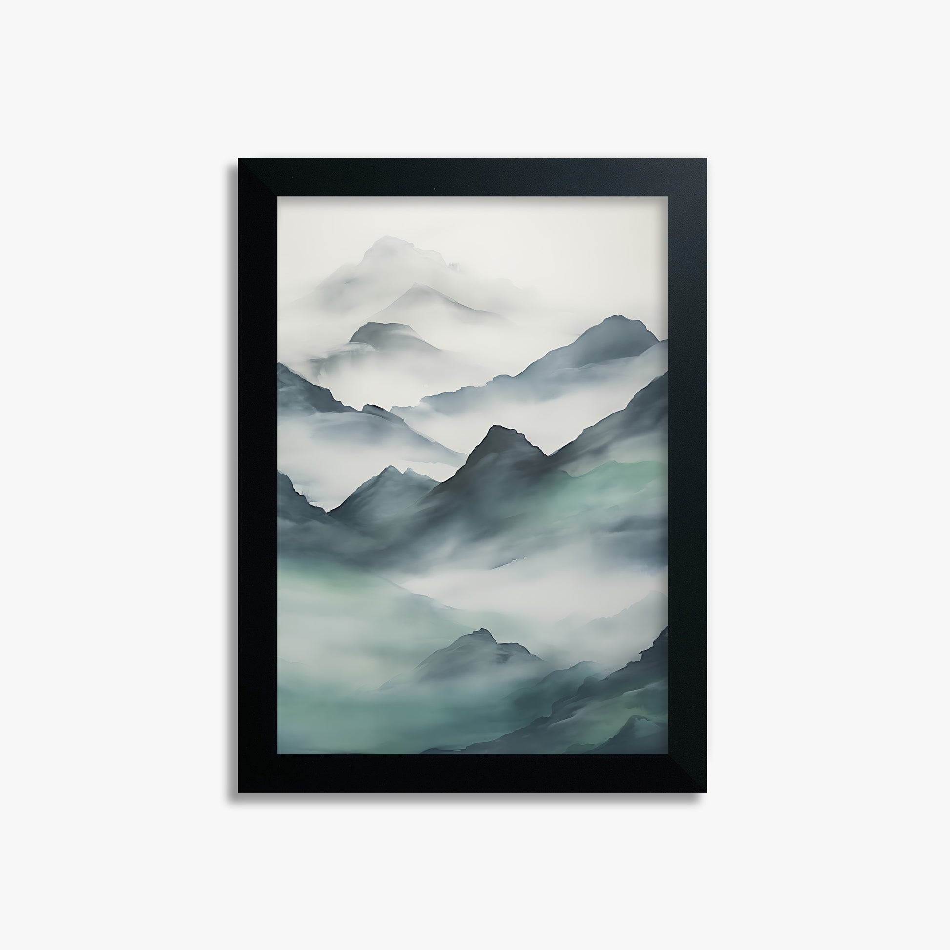 Ethereal Peaks, 21x30cm Framed Poster With Black Frame