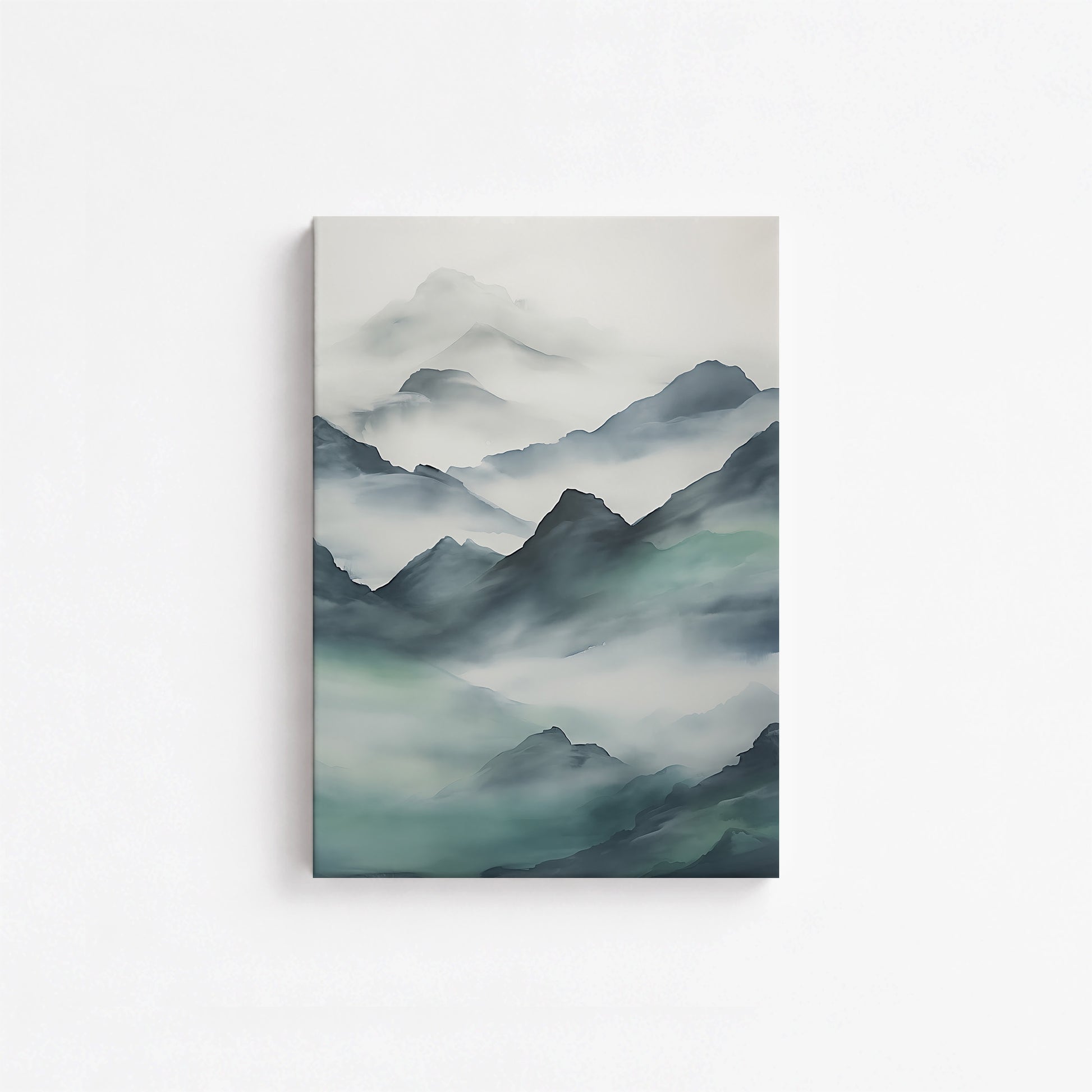 Ethereal Peaks, 21x30cm Satin Canvas Art Reproduction
