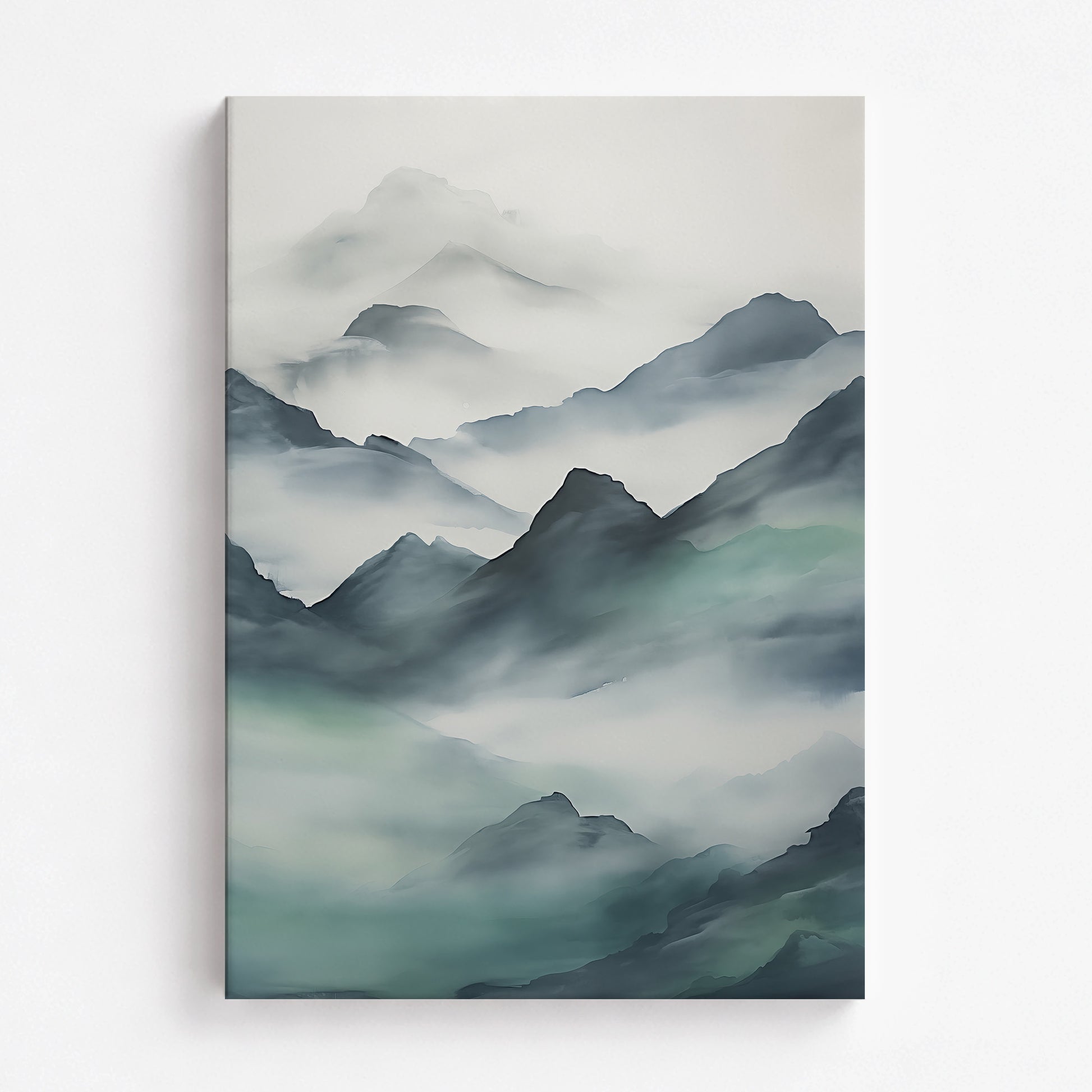 Ethereal Peaks, 70x100cm Satin Canvas Art Reproduction