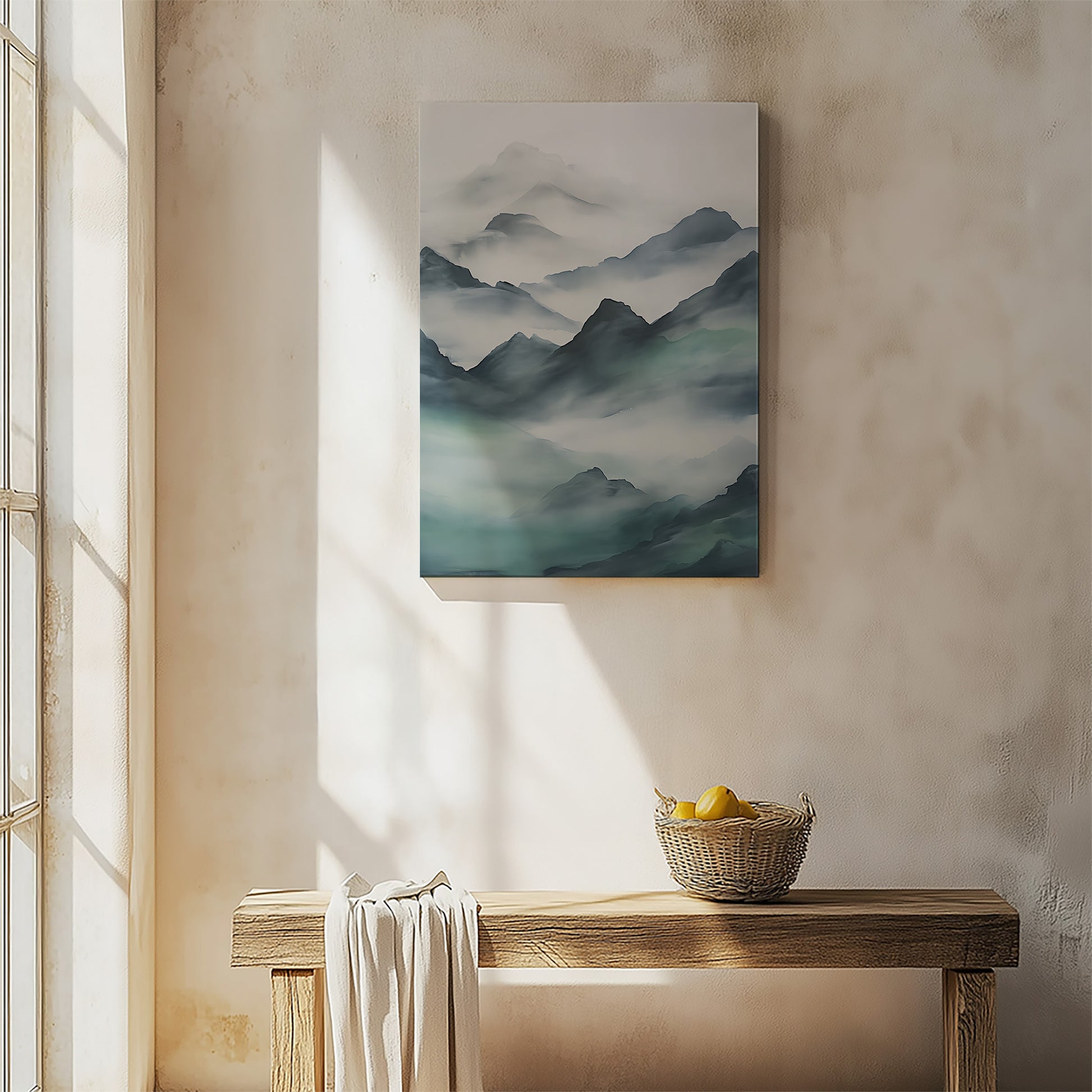 Design Concept No. 54 for Ethereal Peaks Japanese Satin Canvas Wall Art