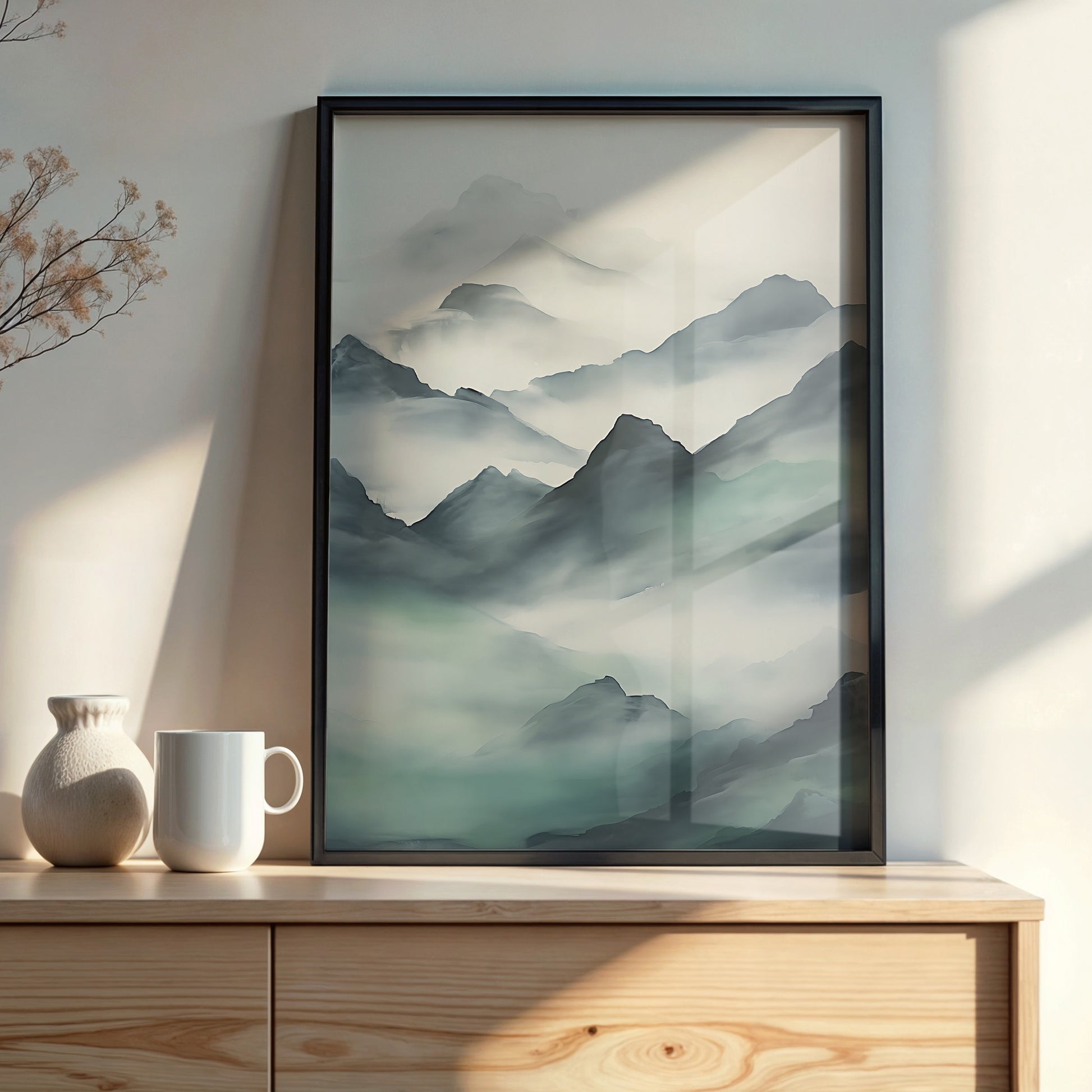 Design Concept No. 22 for Ethereal Peaks Modern Poster Art