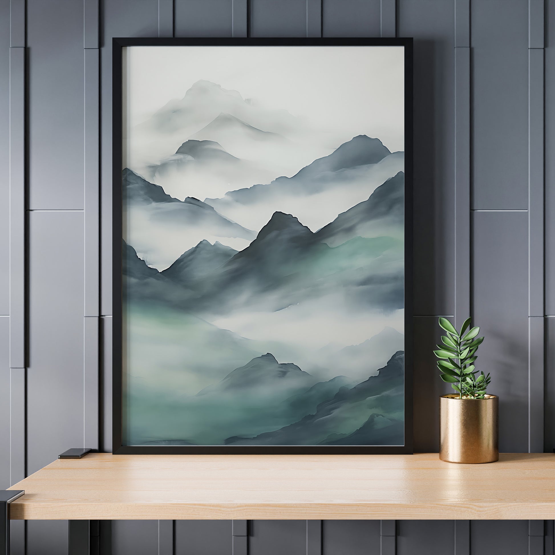 Design Concept No. 24 for Ethereal Peaks Modern Poster Art