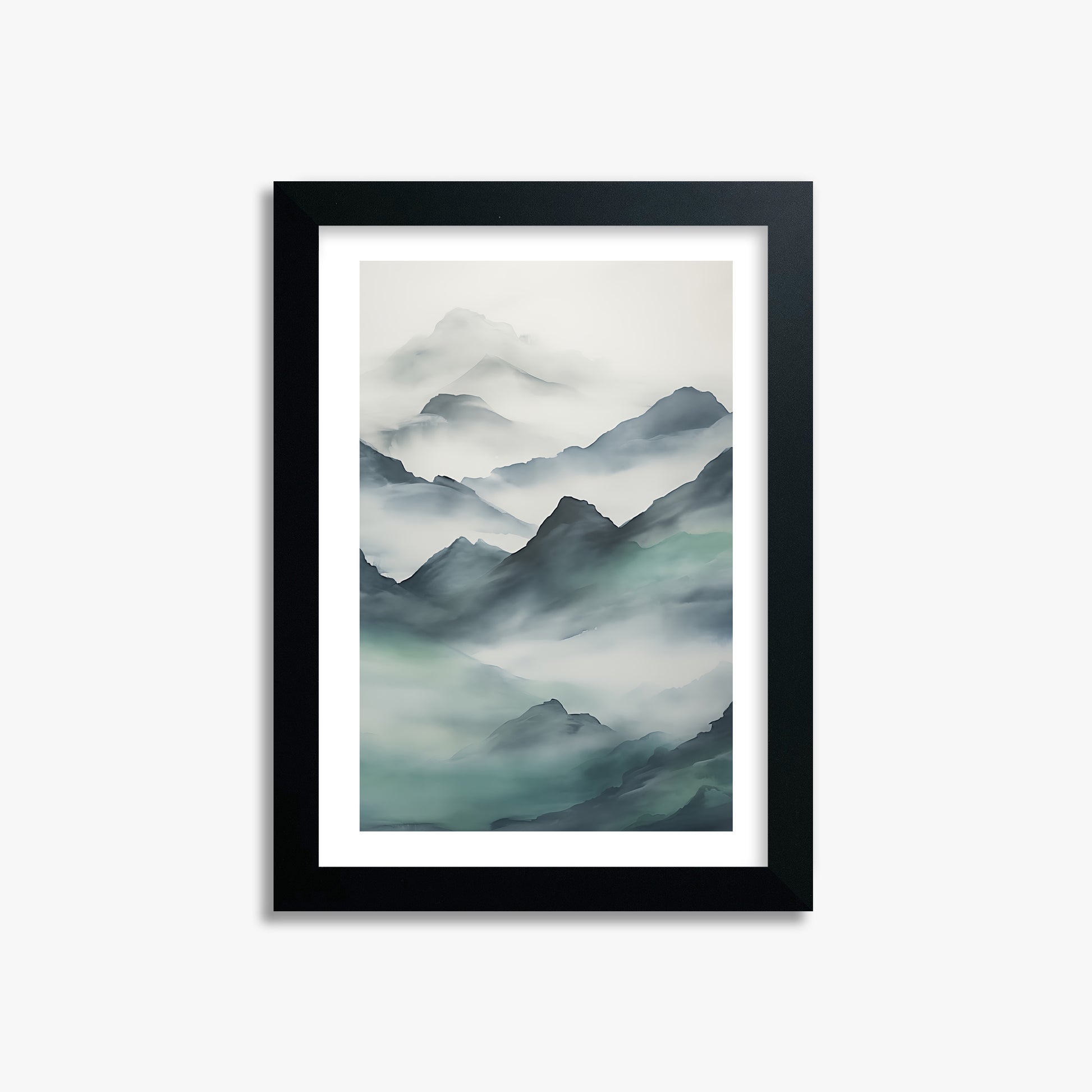 Ethereal Peaks, 21x30cm Black Framed Art Reproduction