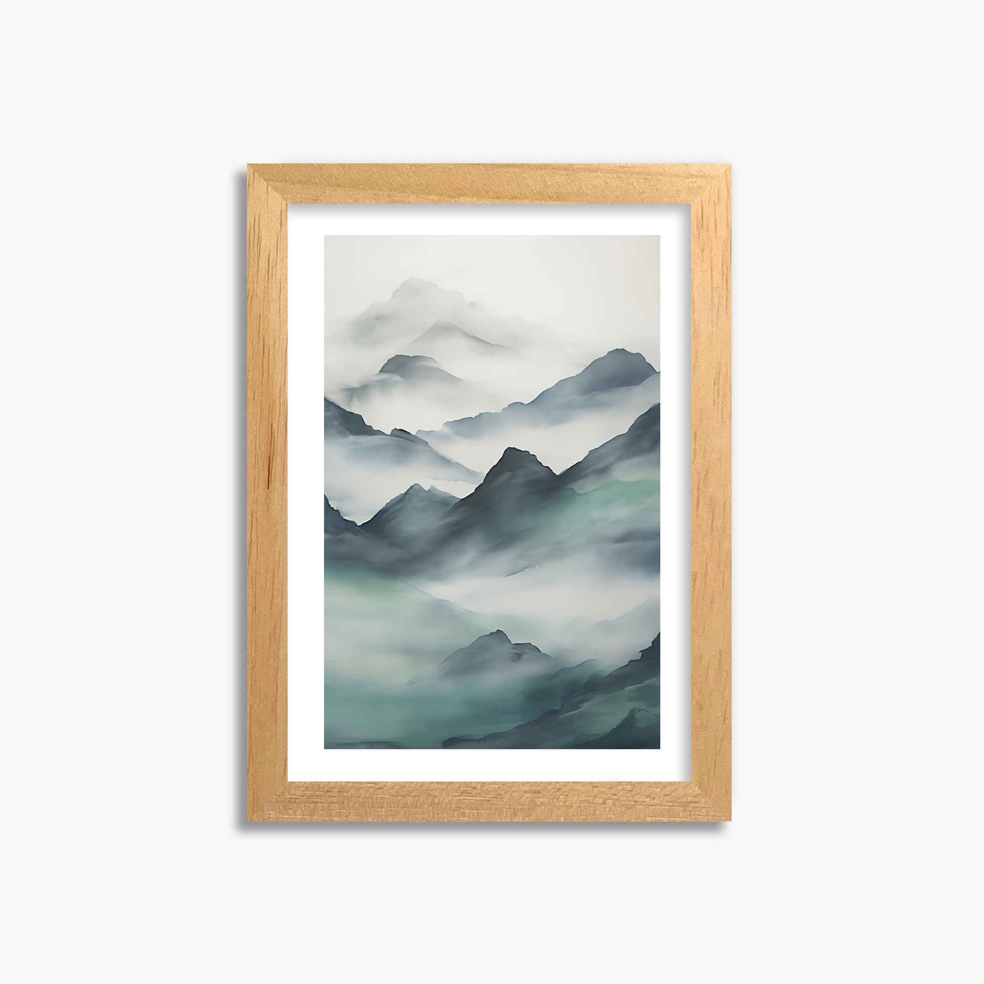 Ethereal Peaks, 21x30cm Oak Framed Art Reproduction
