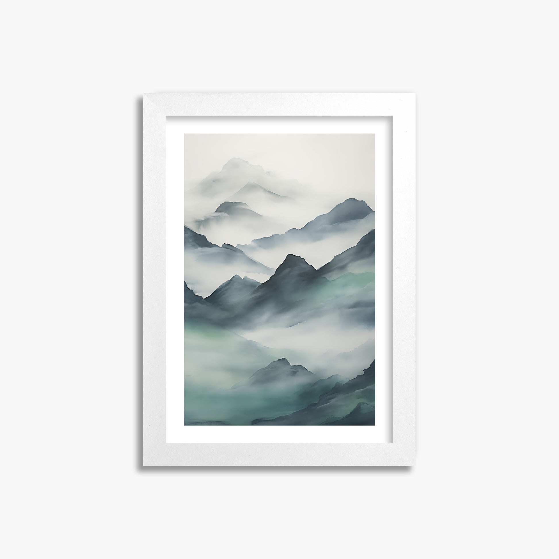 Ethereal Peaks, 21x30cm Whitek Framed Art Reproduction