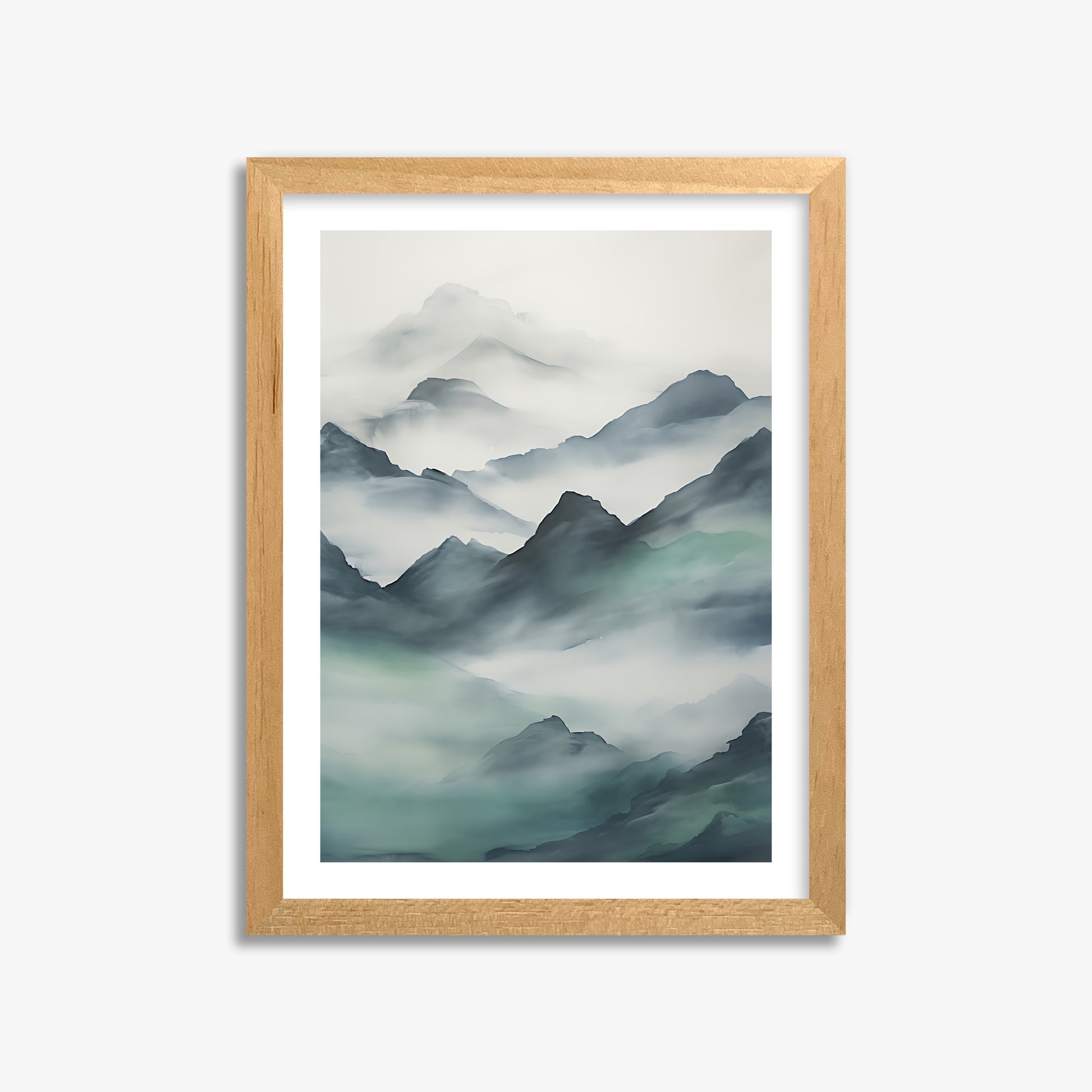 Ethereal Peaks, 30x40cm Oak Framed Art Reproduction