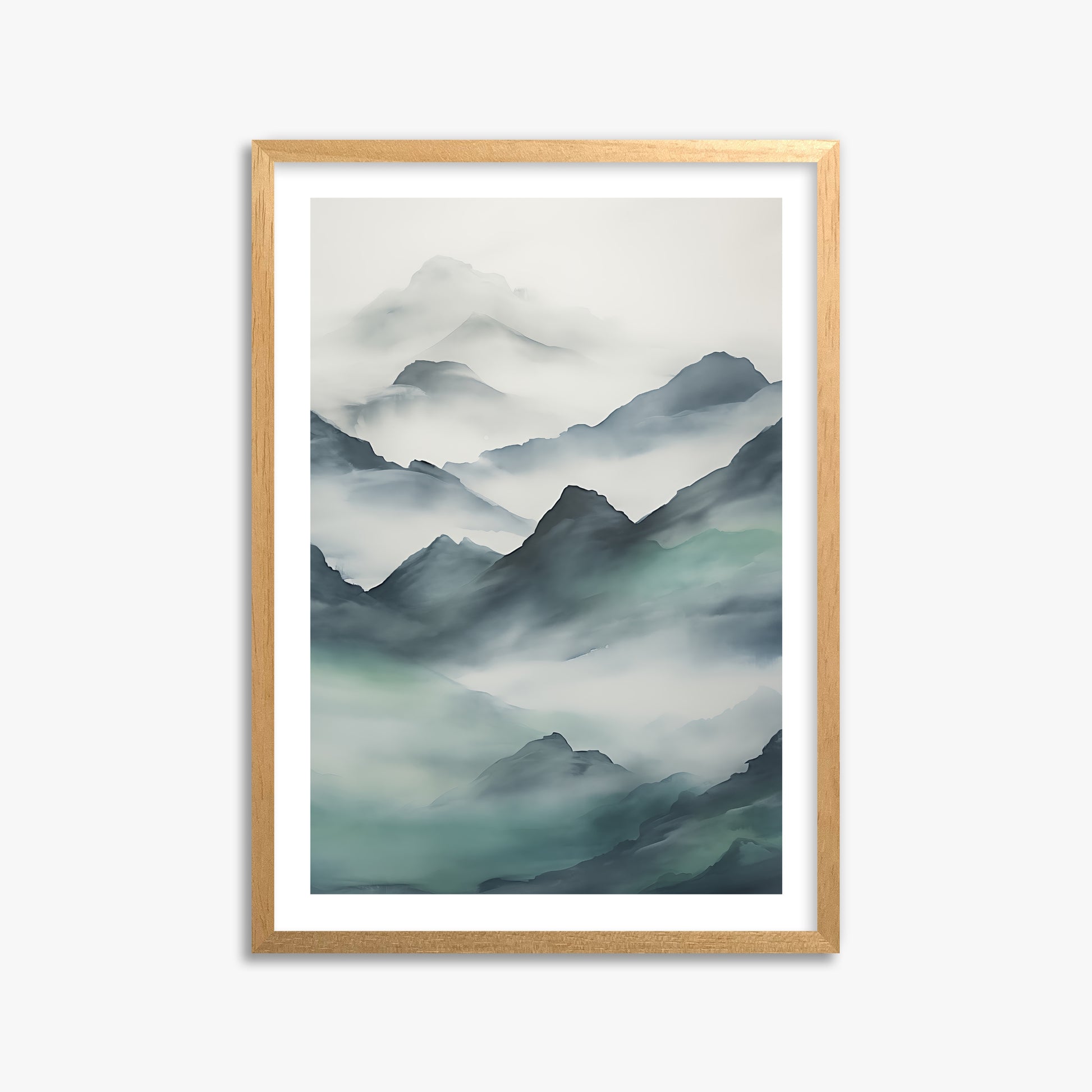 Ethereal Peaks, 50x70cm Oak Framed Art Reproduction