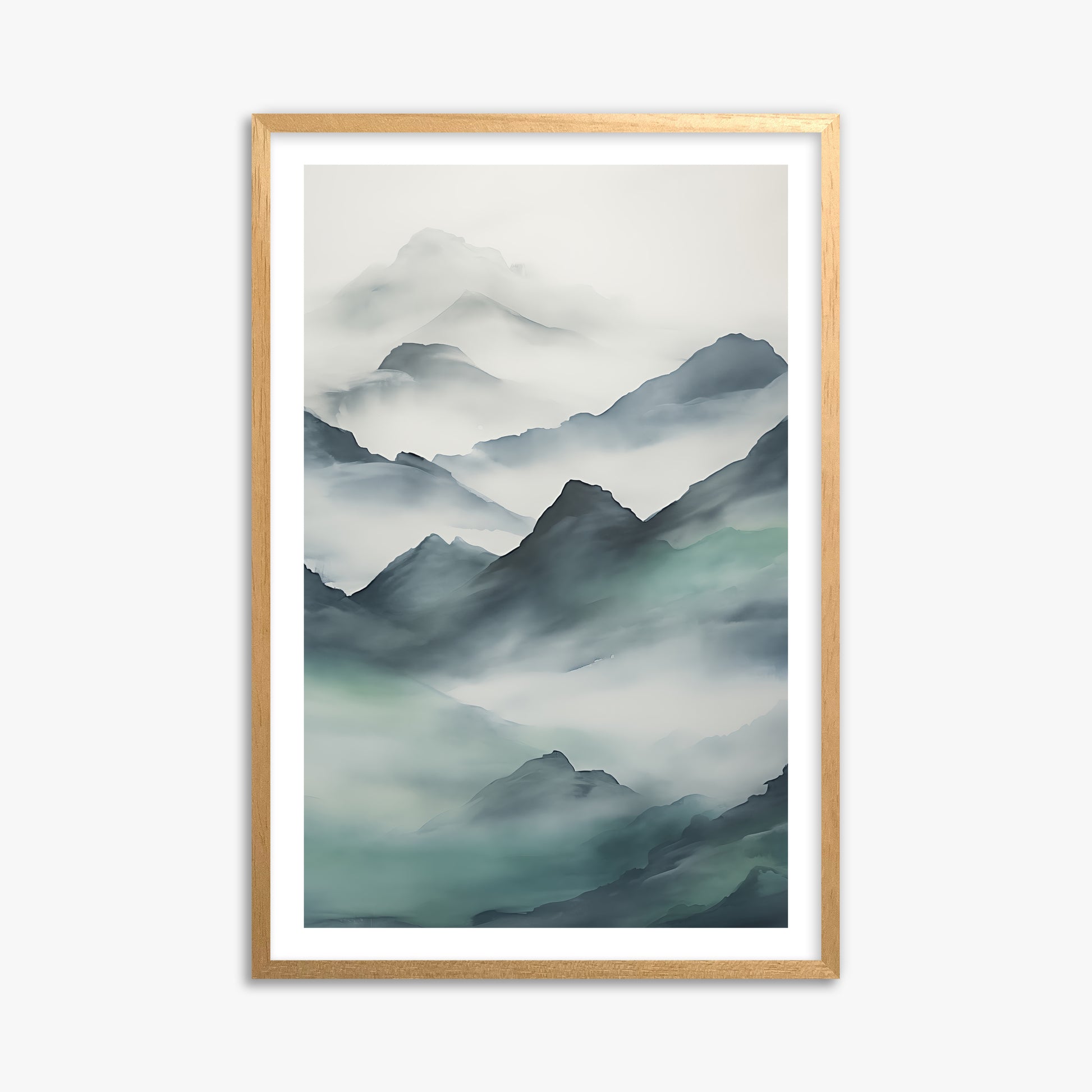 Ethereal Peaks, 61x91cm Oak Framed Art Reproduction