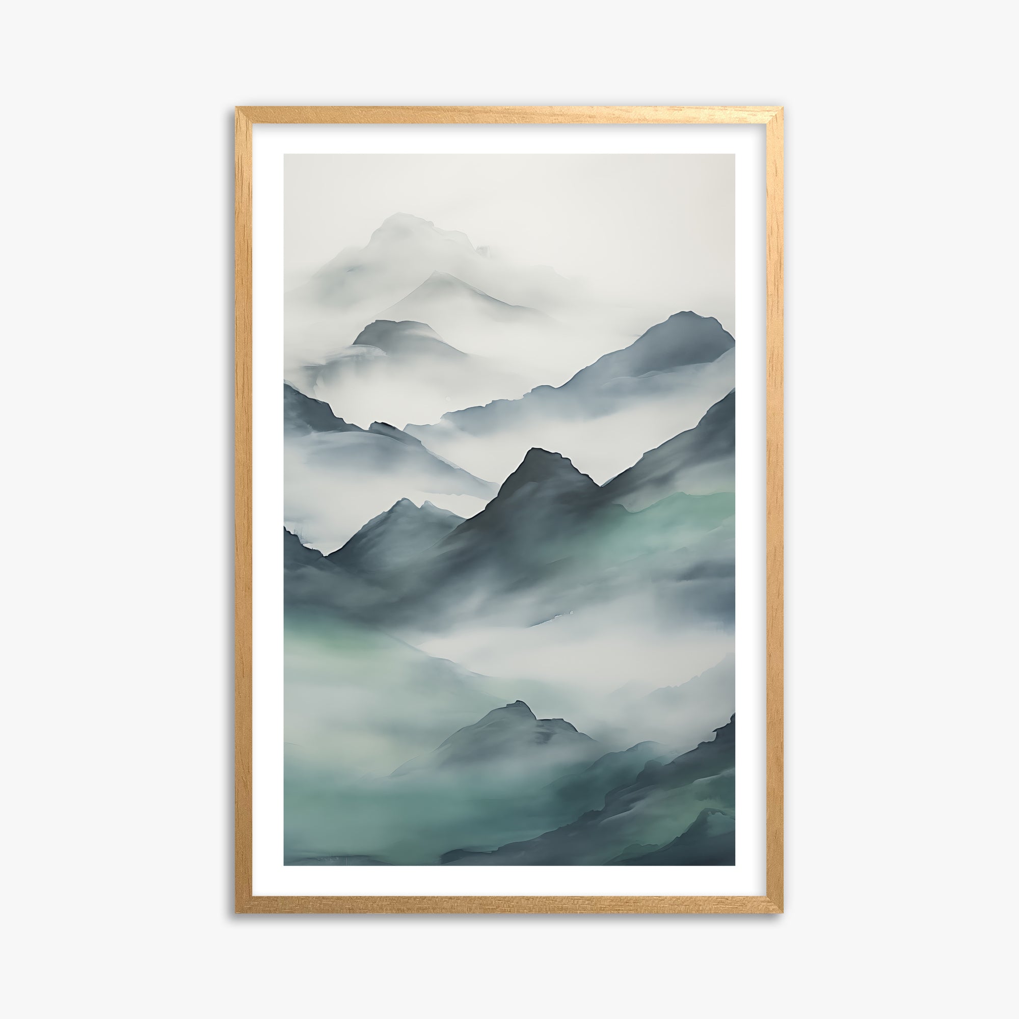 Ethereal Peaks, 61x91cm Oak Framed Art Reproduction