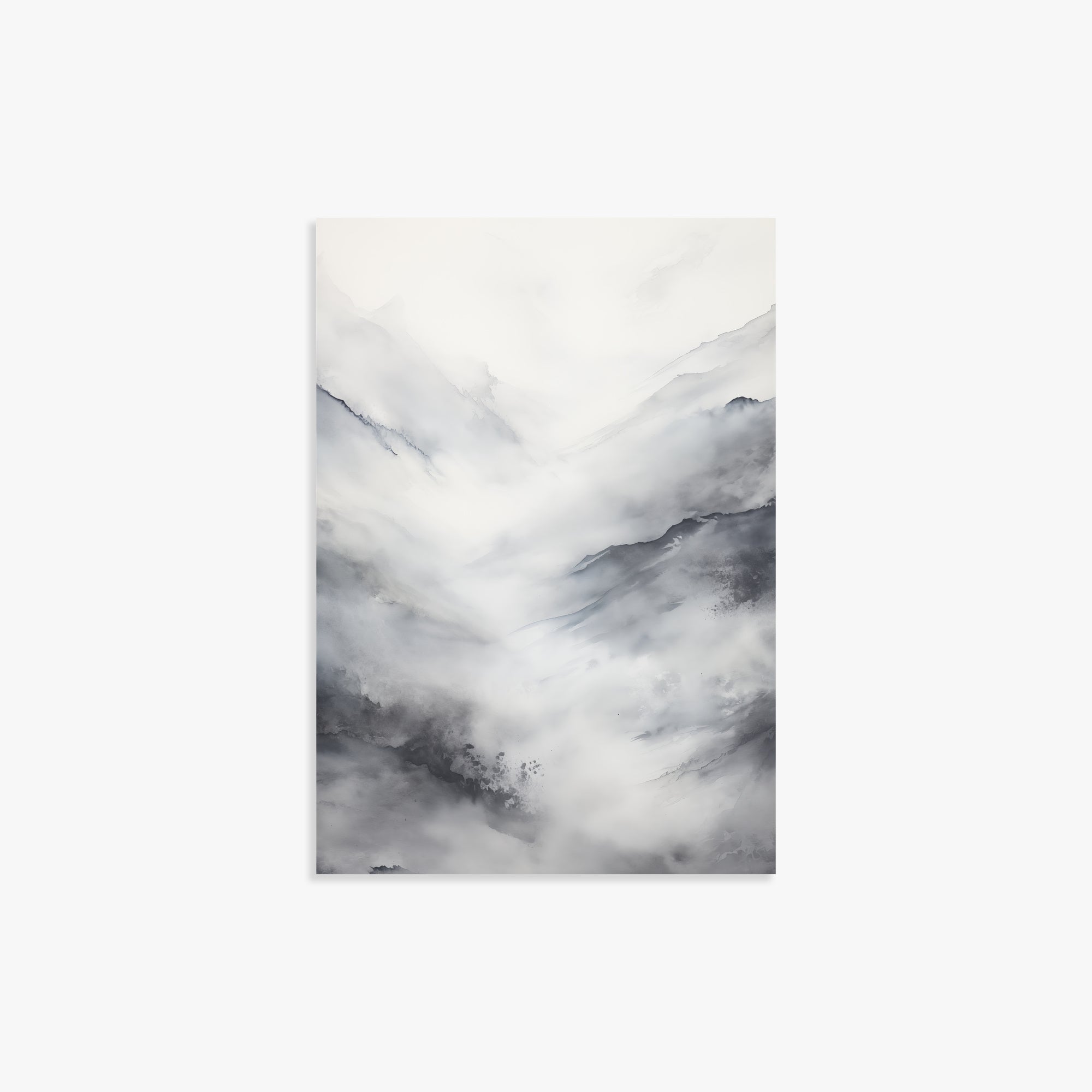 Misty Peaks Solitude, 21x30cm Poster Unframed
