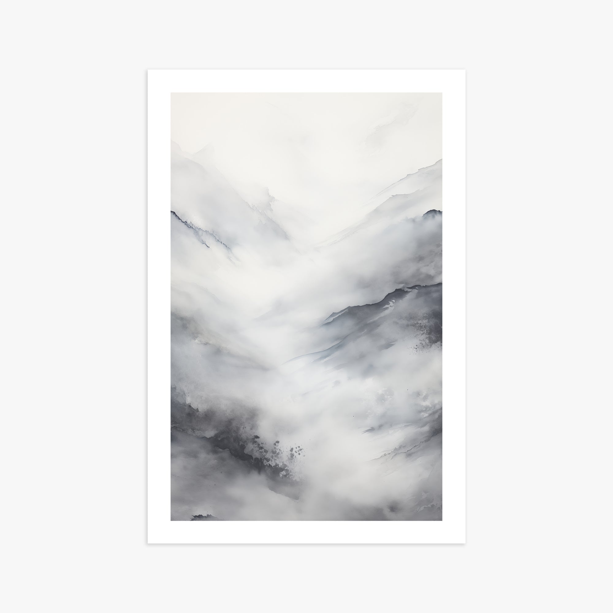 Misty Peaks Solitude, 61x91cm Printed Poster
