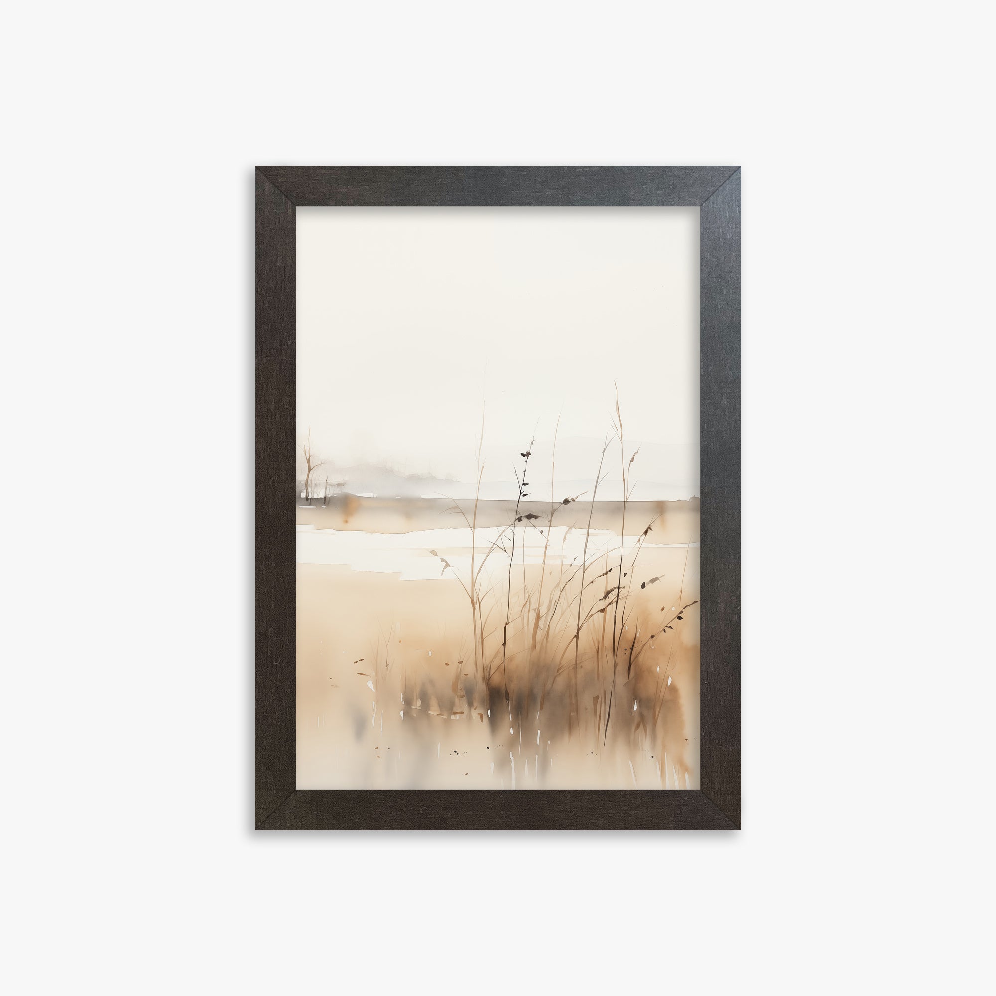 Marsh Reverie, 21x30cm Framed Art Reproduction With Espresso Frame