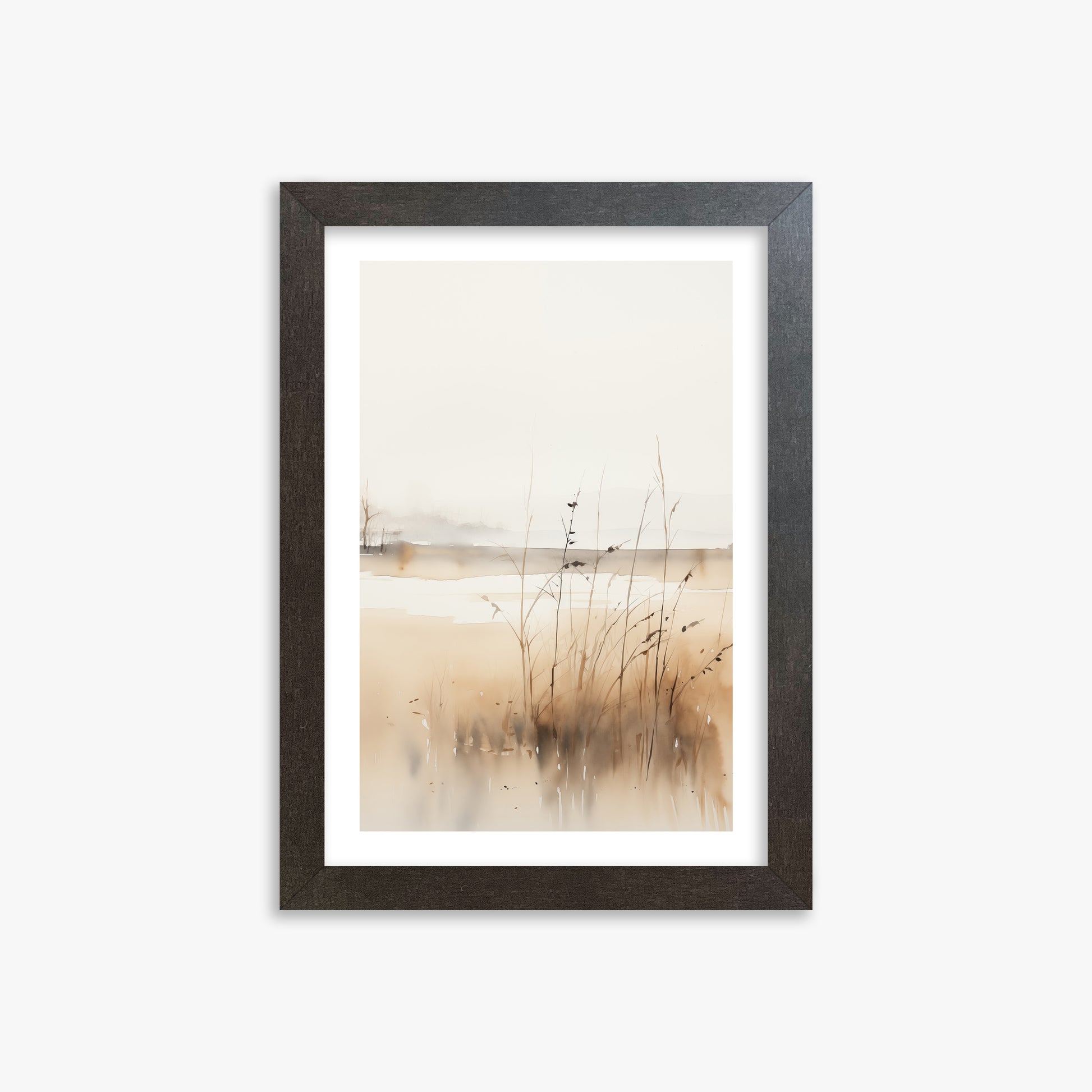 Marsh Reverie, 21x30cm Framed Art Reproduction With Espresso Frame