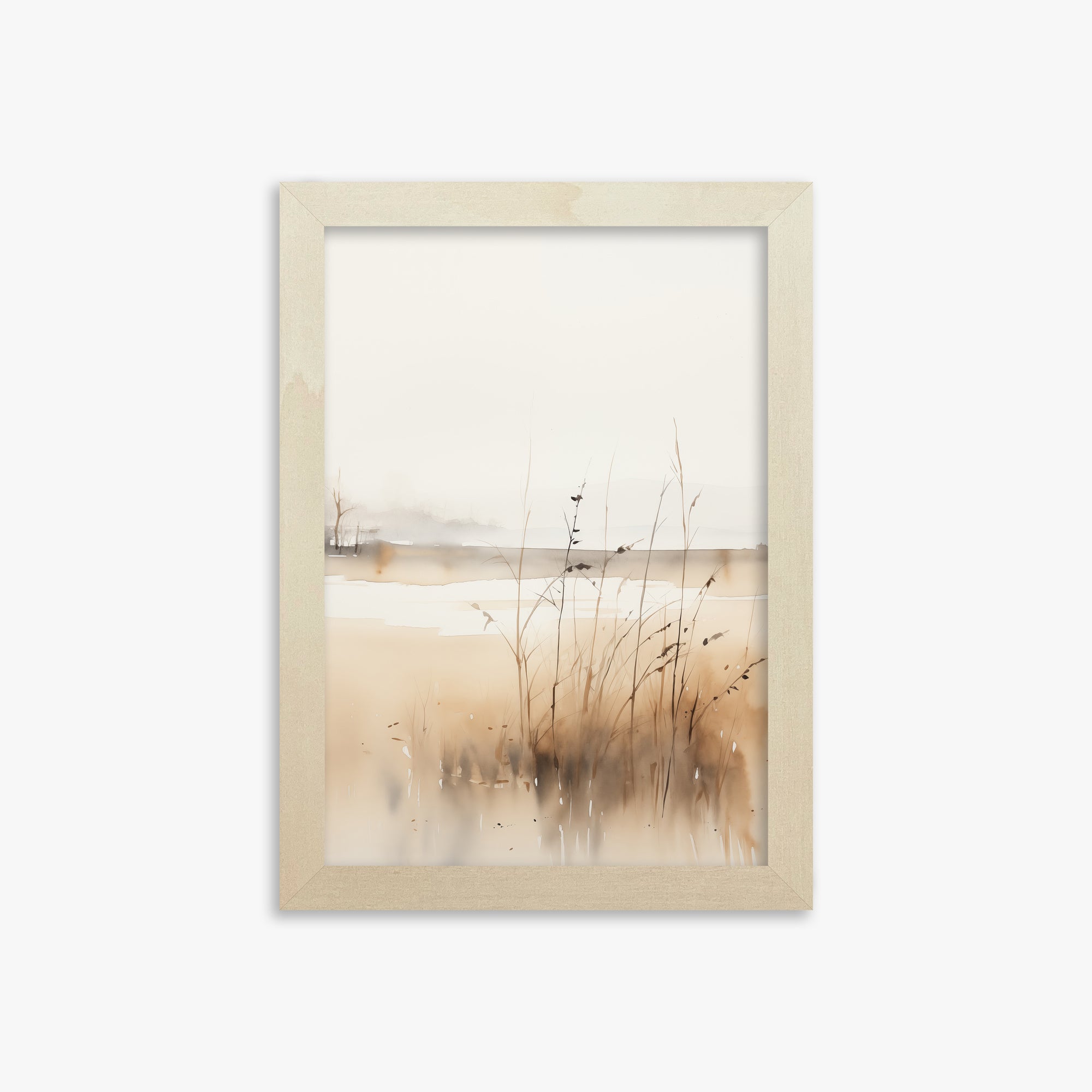 Marsh Reverie, 21x30cm Framed Art Reproduction With Lime Wood Frame